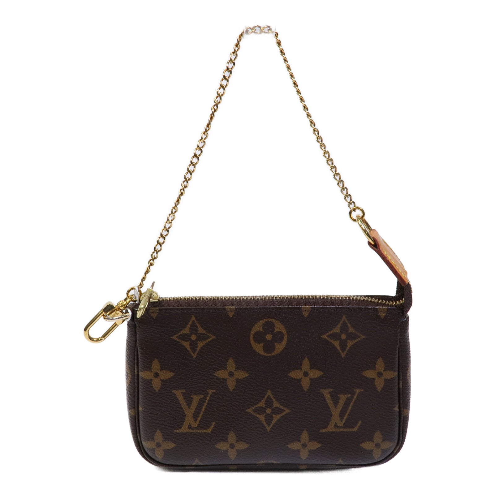 LOUIS VUITTON Monogram Mini Pochette Accessoires鏈帶手挽袋