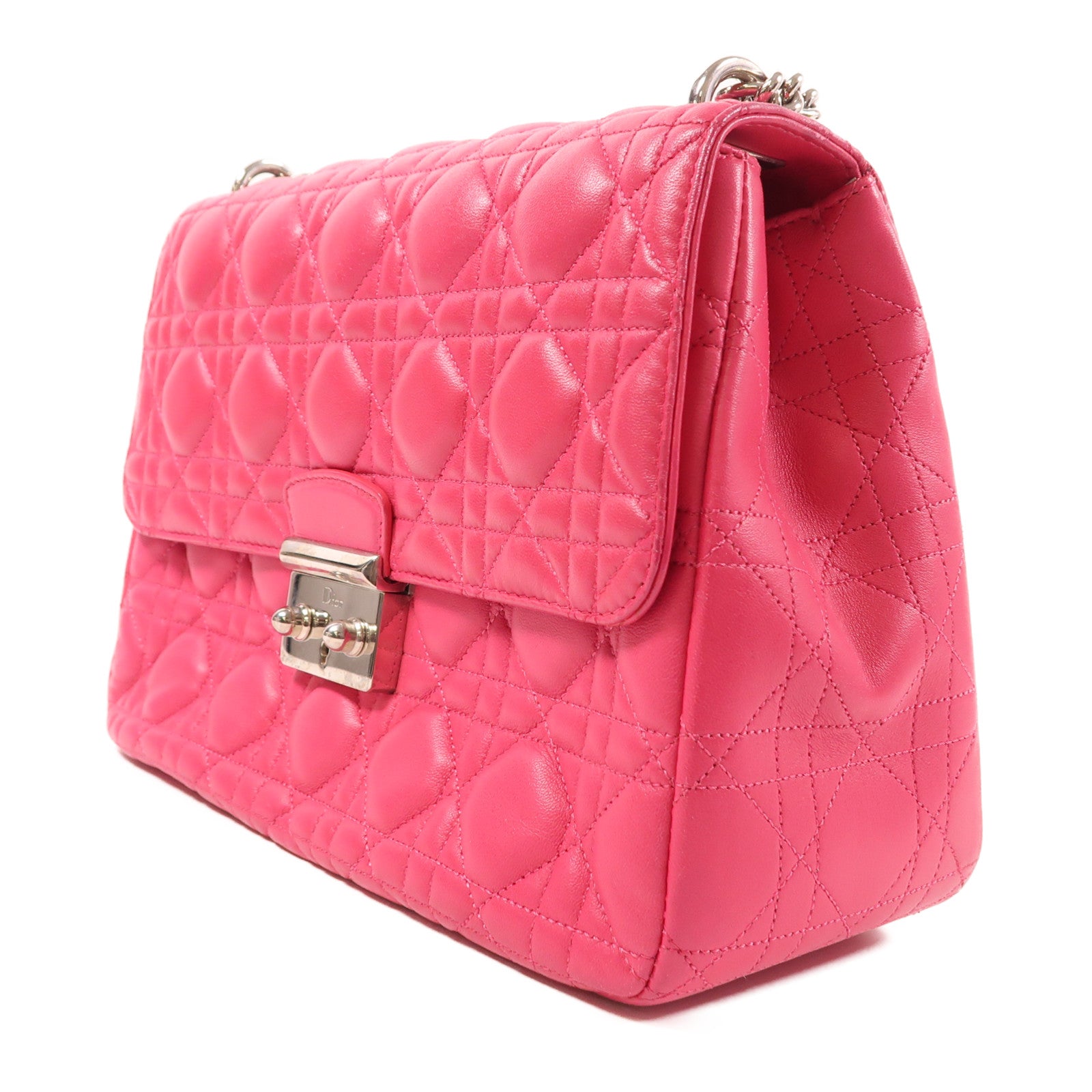 Dior 羊皮皮革Chain Shoulder銀扣鏈帶肩背袋