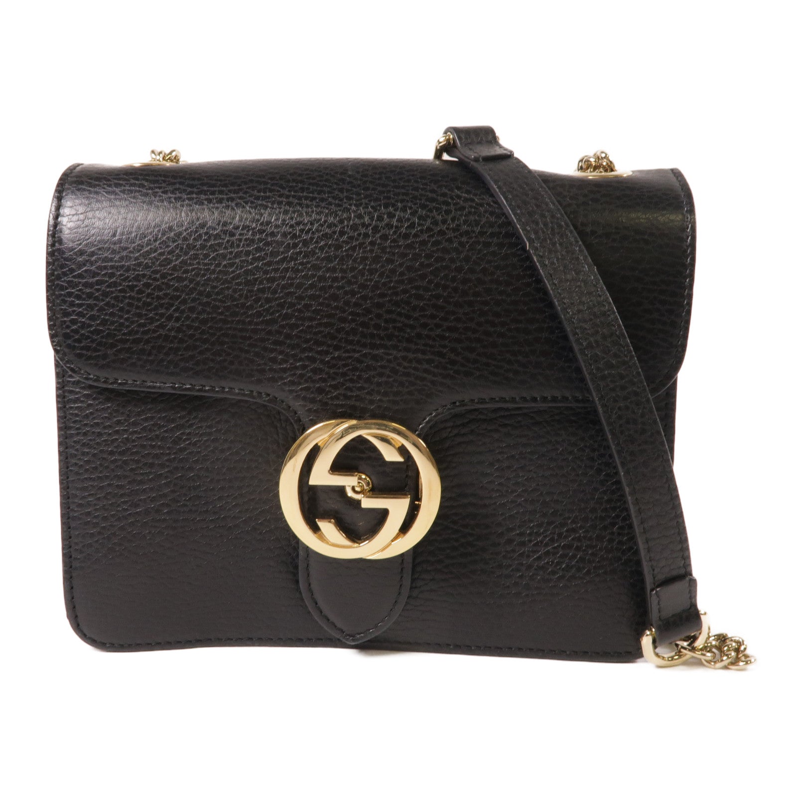 GUCCI 【激減優惠】牛皮皮革Shoulder Bag金扣肩背袋