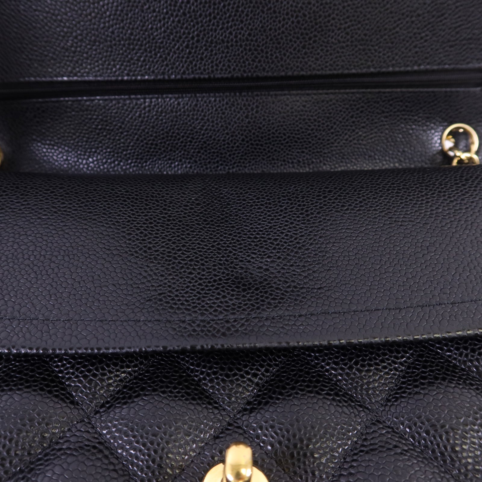 CHANEL 牛皮皮革Large Classic金扣鏈帶肩背袋