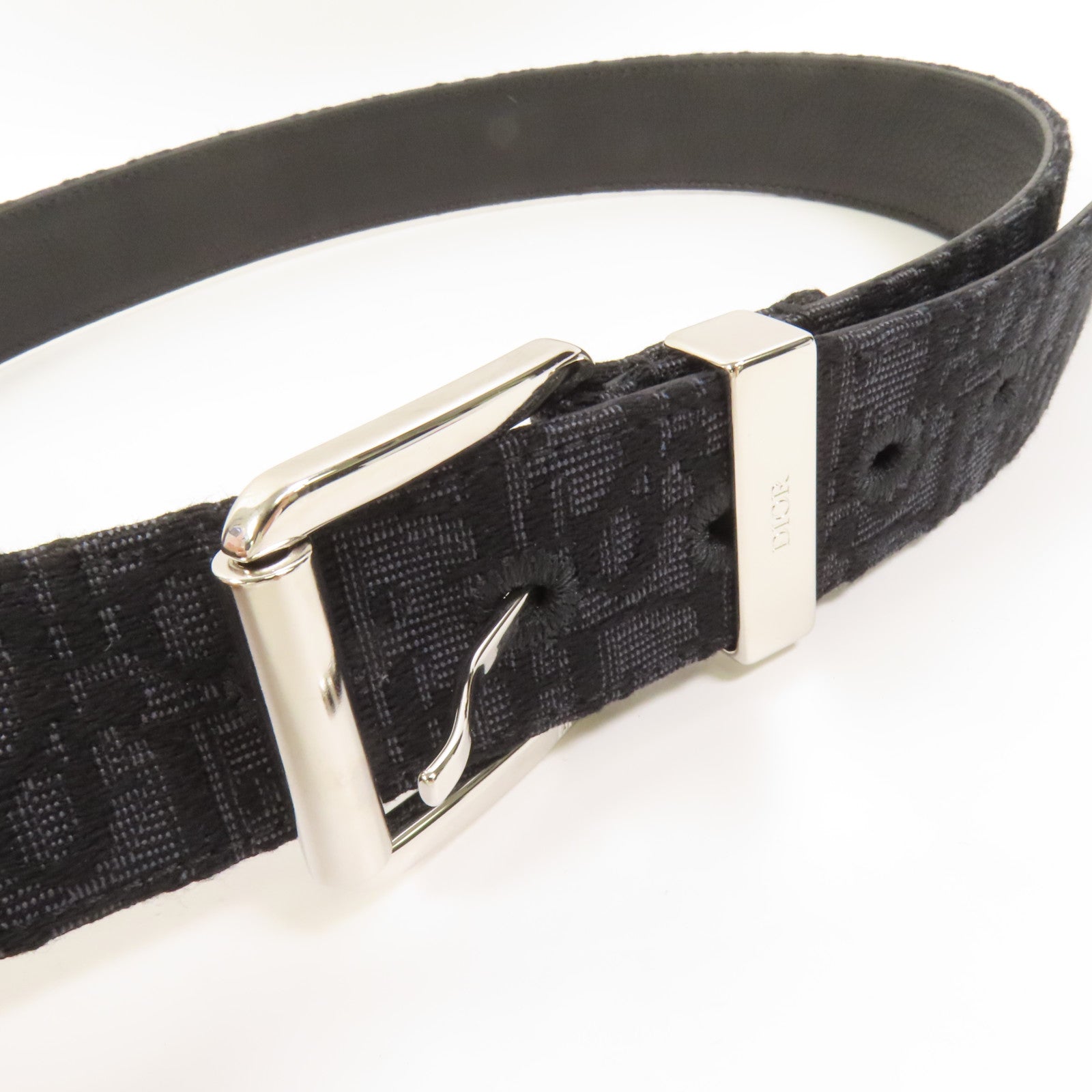 Dior 帆布Casual Melt 35MM DO JAC銀扣皮帶