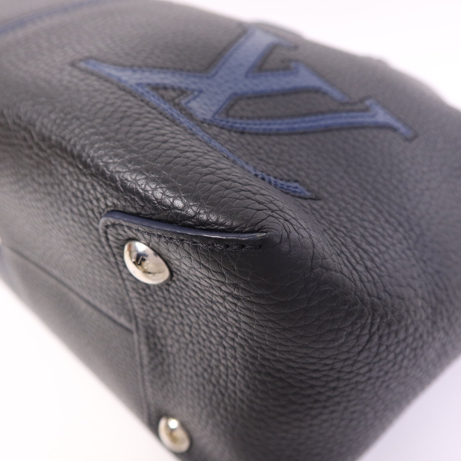LOUIS VUITTON Taurillon Pernelle銀扣手挽肩背兩用袋