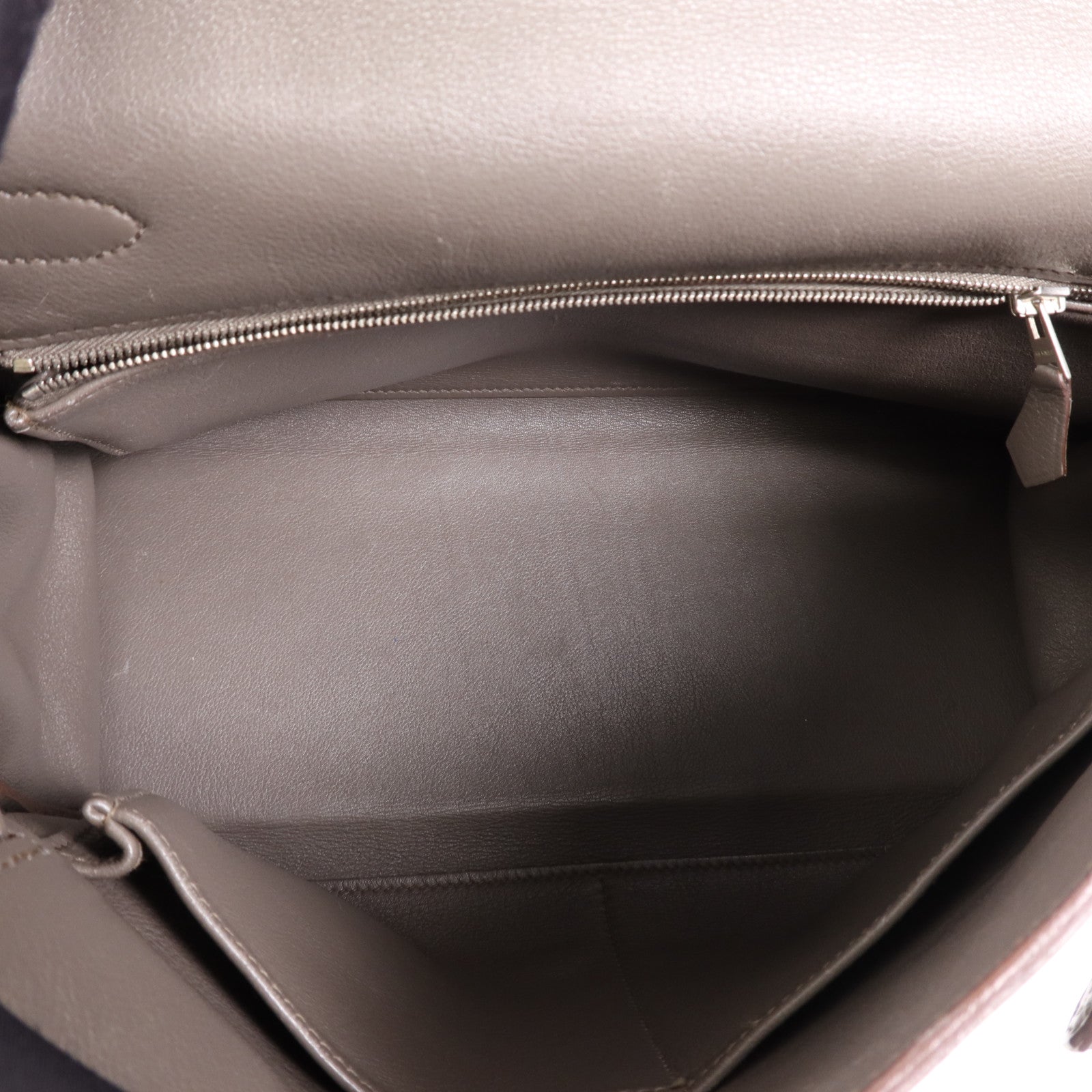 HERMES Evencolor皮革Kelly 32銀扣手挽肩背兩用袋Etain