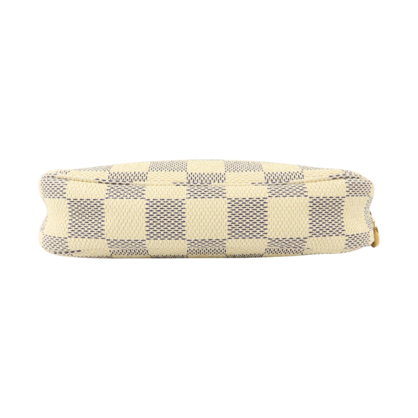 LOUIS VUITTON Damier Azur Mini Pochette Accessories金扣鏈帶手挽袋