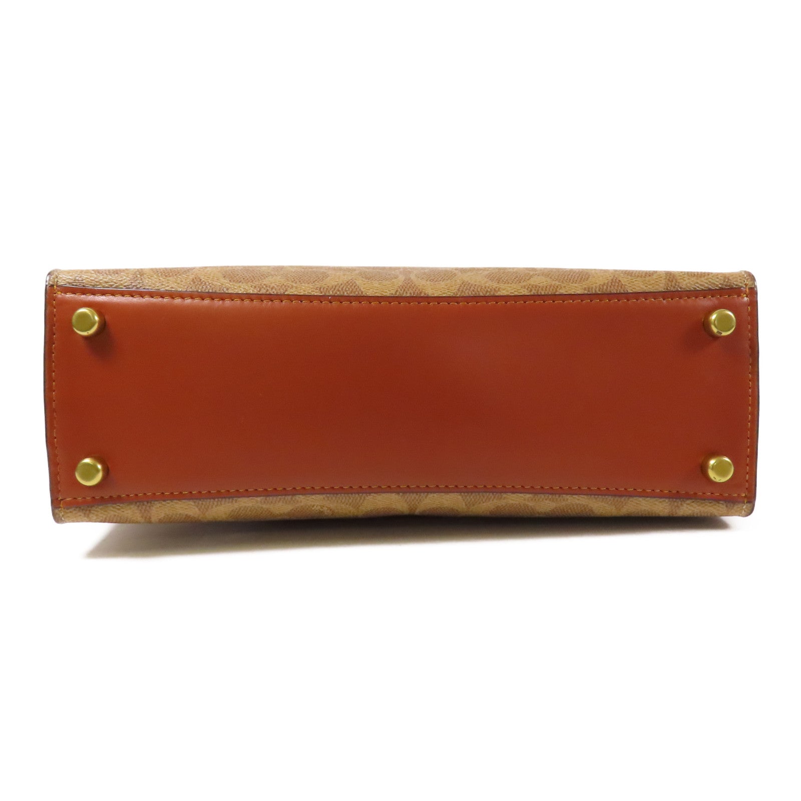COACH 塗層帆布Shoulder Bag金扣手挽肩背兩用袋