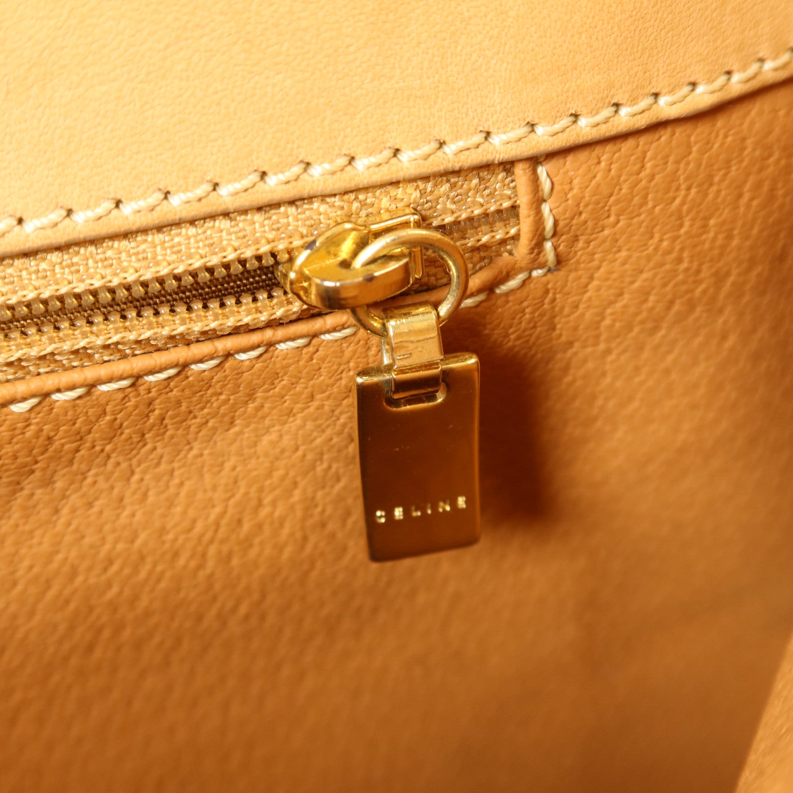 CELINE 塗層帆布Handbag金扣手挽袋