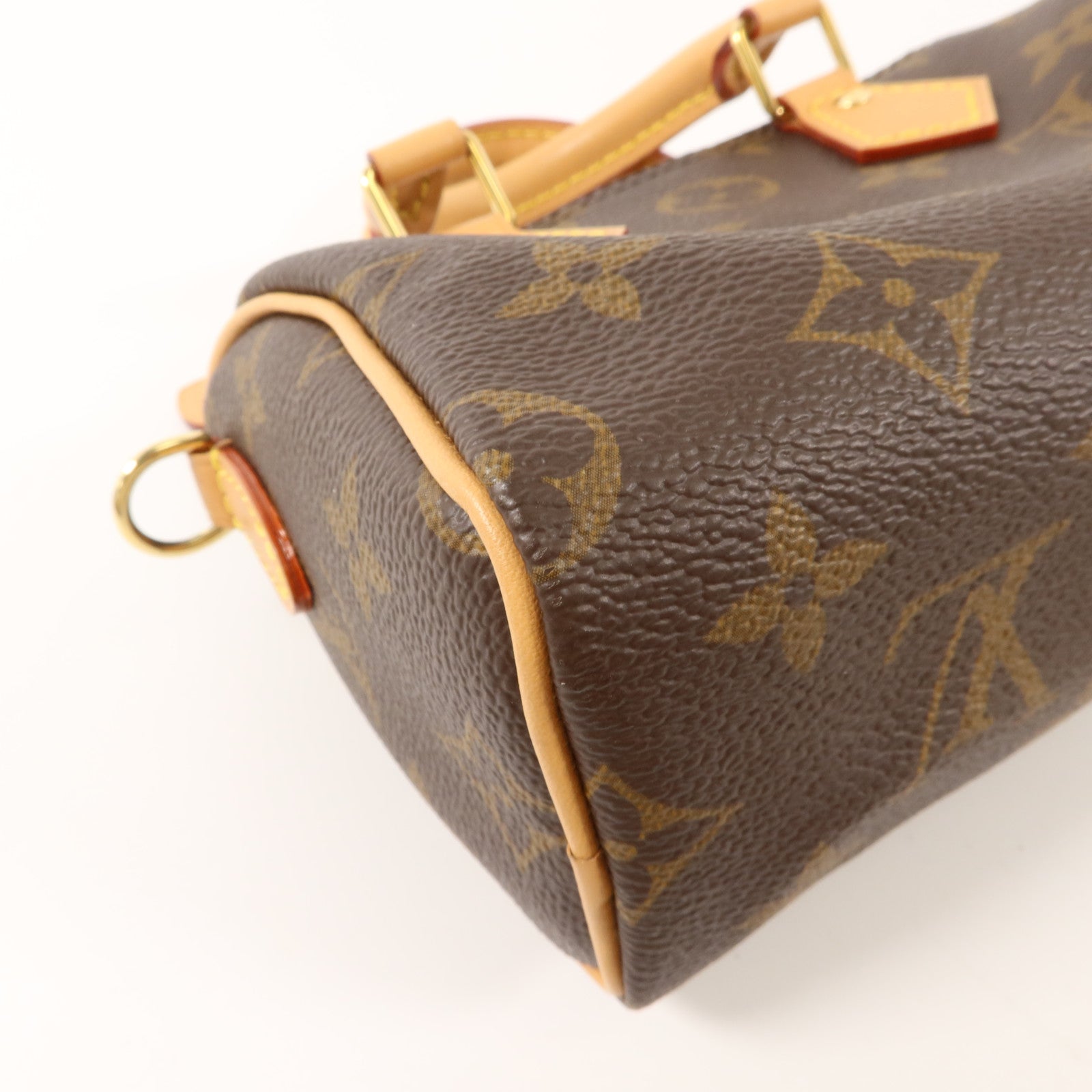 LOUIS VUITTON Monogram Nano Speedy金扣手挽肩背兩用袋