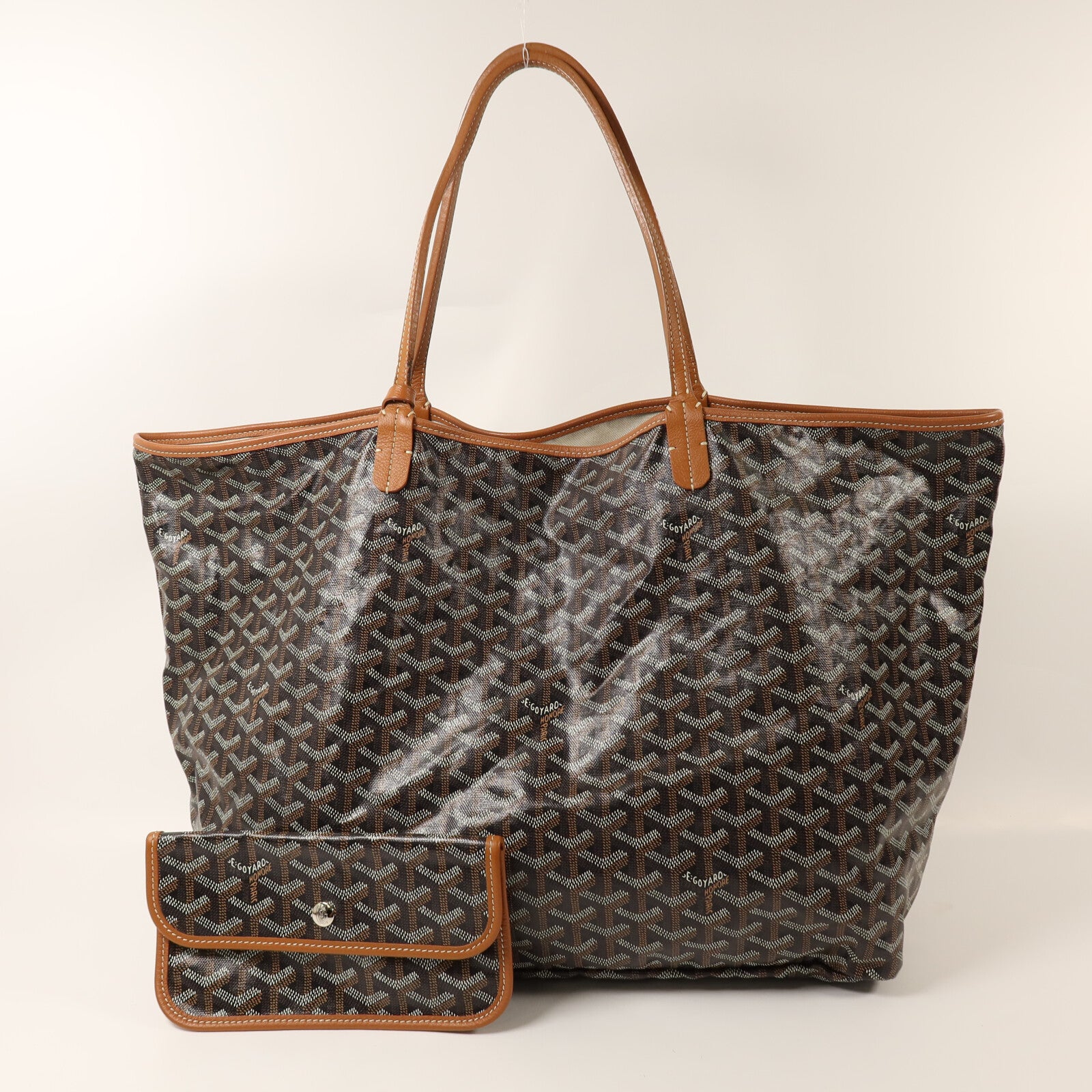 GOYARD 塗層帆布Saint Louis GM銀扣手挽袋