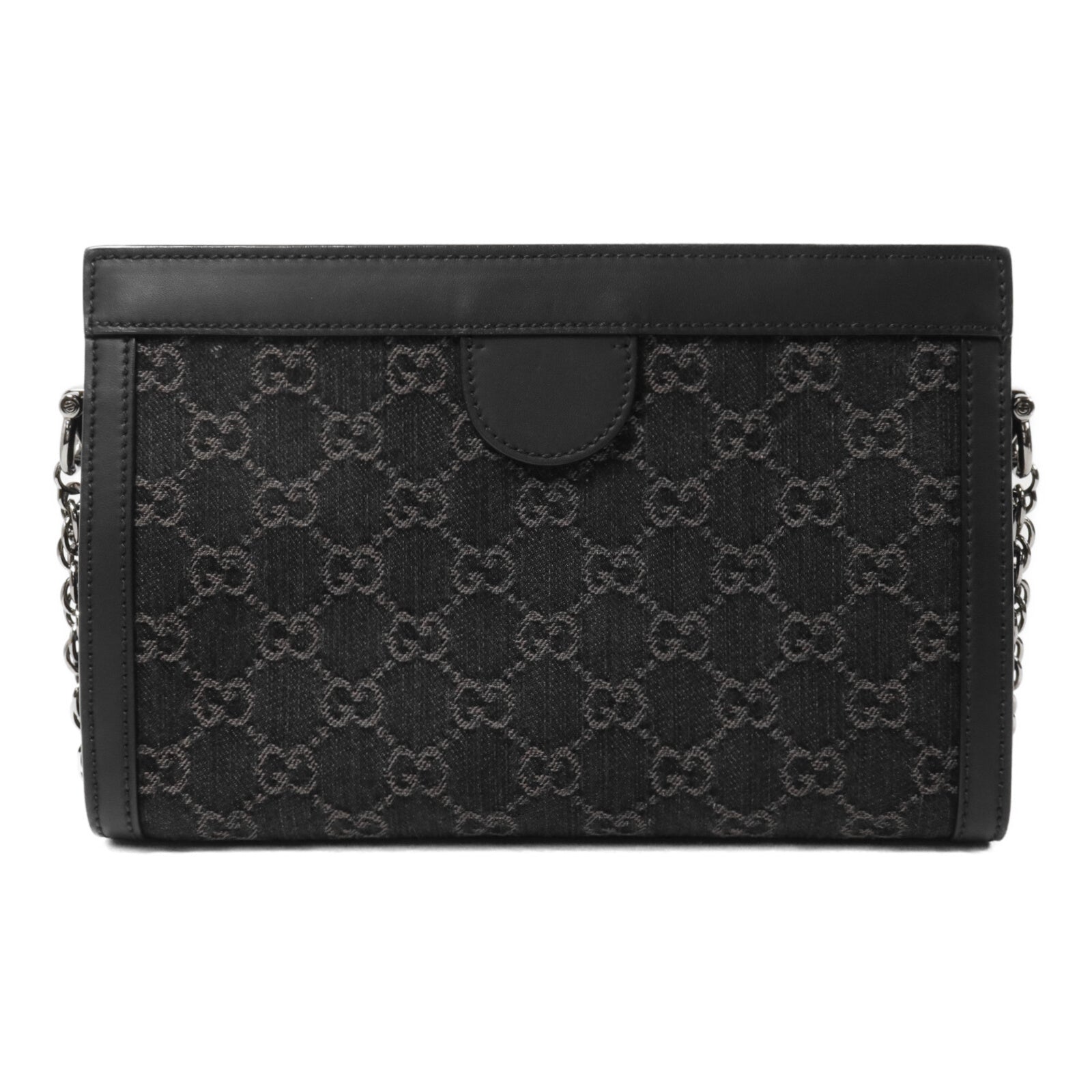 GUCCI 牛仔布Ophidia GG Small鏈帶肩背袋