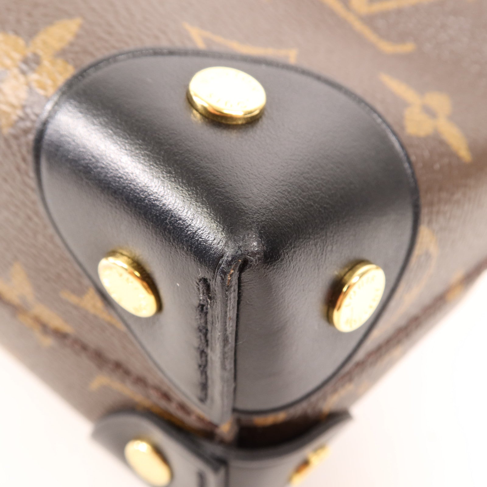 LOUIS VUITTON Monogram Petite Malle Souple金扣手挽肩背兩用袋