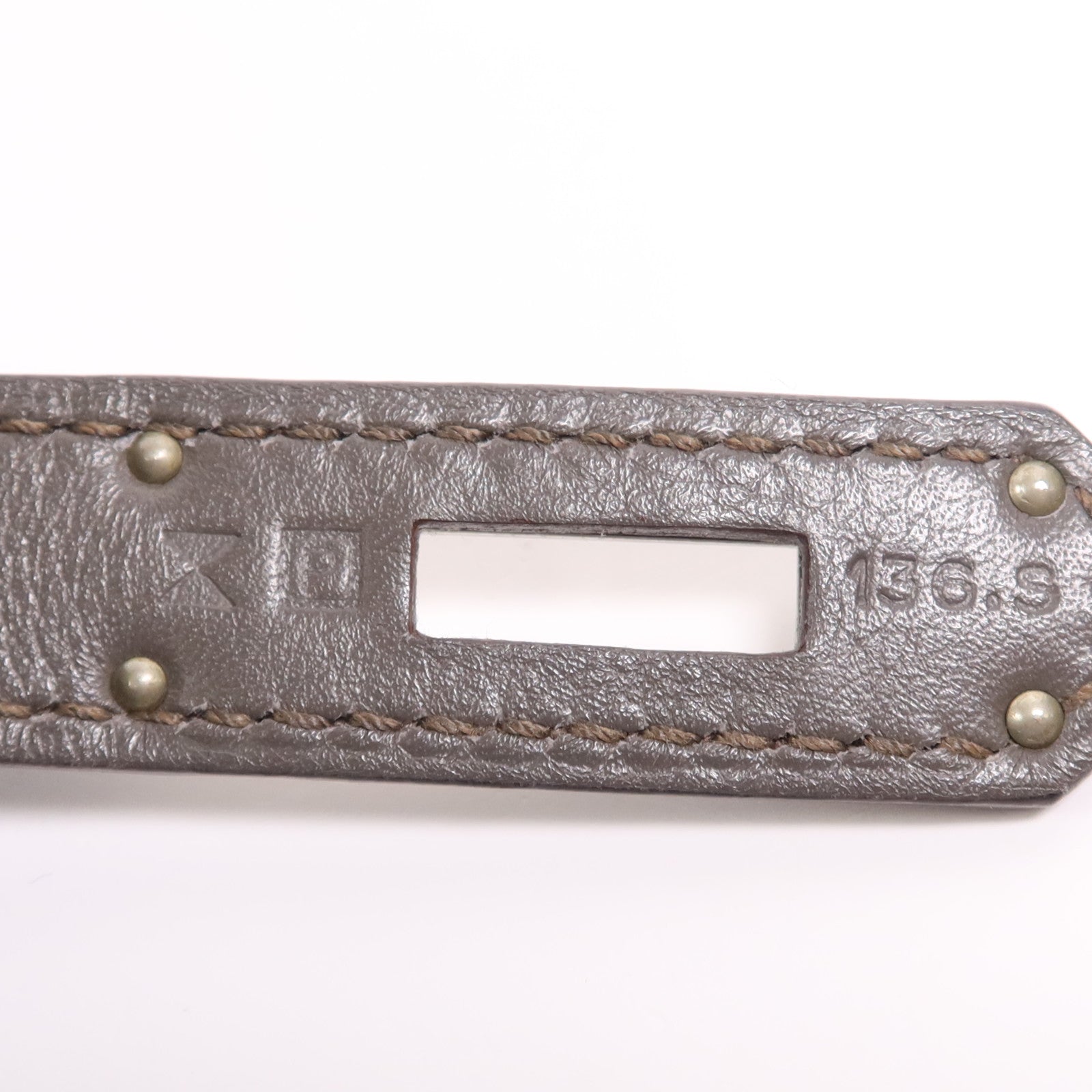 HERMES Evencolor皮革Kelly 32銀扣手挽肩背兩用袋Etain