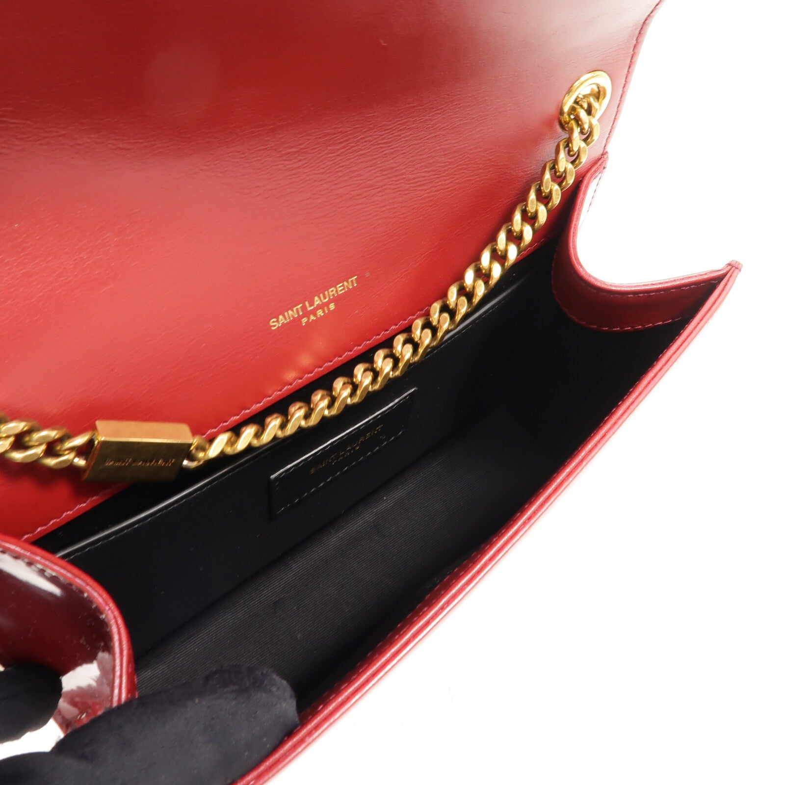 SAINT LAURENT 牛皮/羊皮皮革Small Kate鏈帶肩背袋