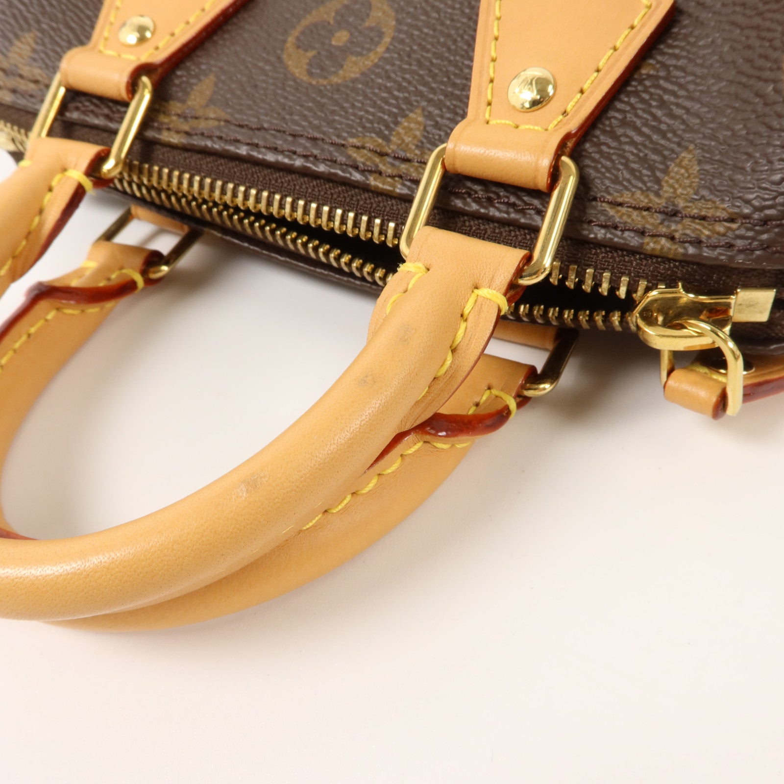 LOUIS VUITTON Monogram Nano Speedy金扣手挽肩背兩用袋