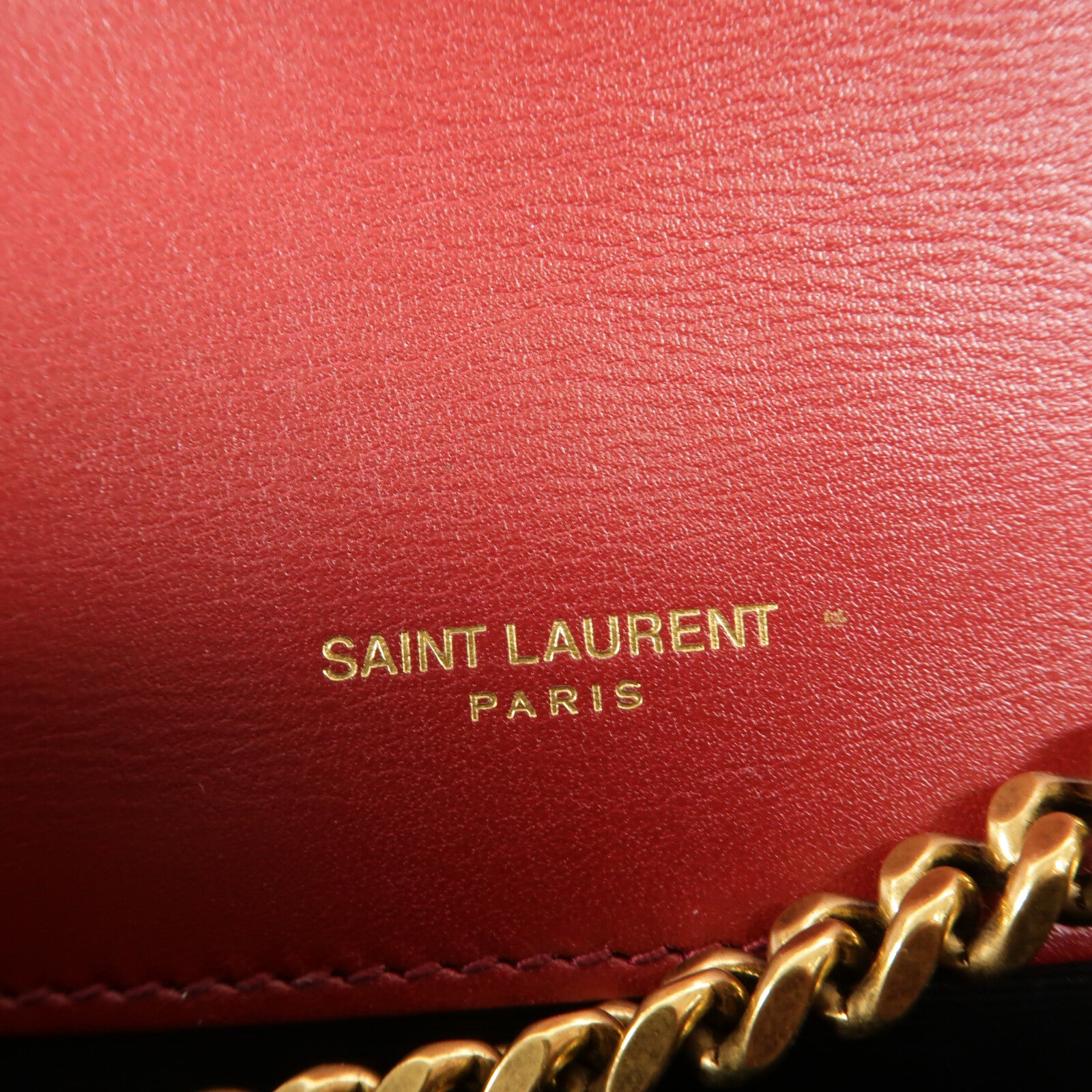 SAINT LAURENT 牛皮/羊皮皮革Small Kate鏈帶肩背袋