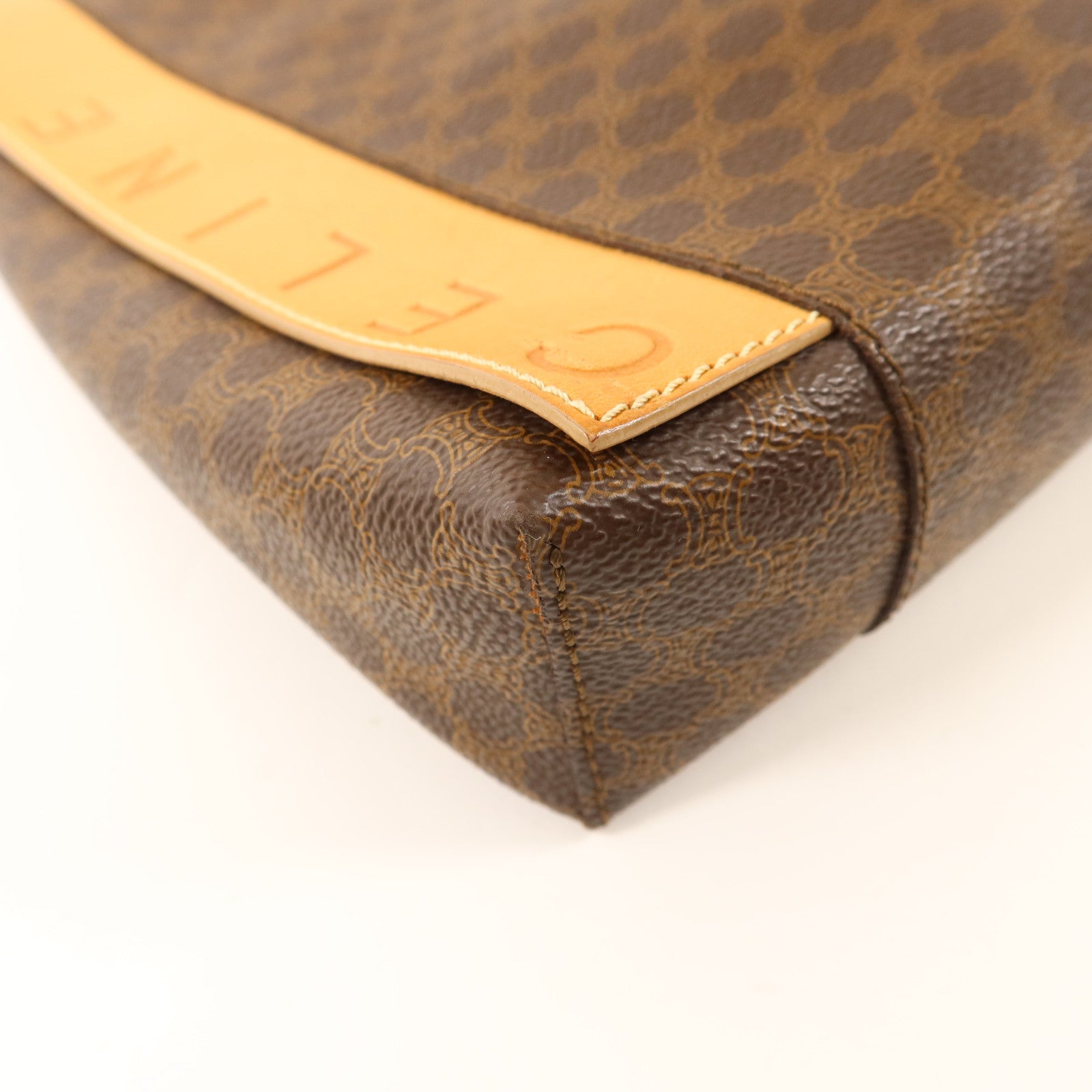 CELINE 塗層帆布Handbag金扣手挽袋