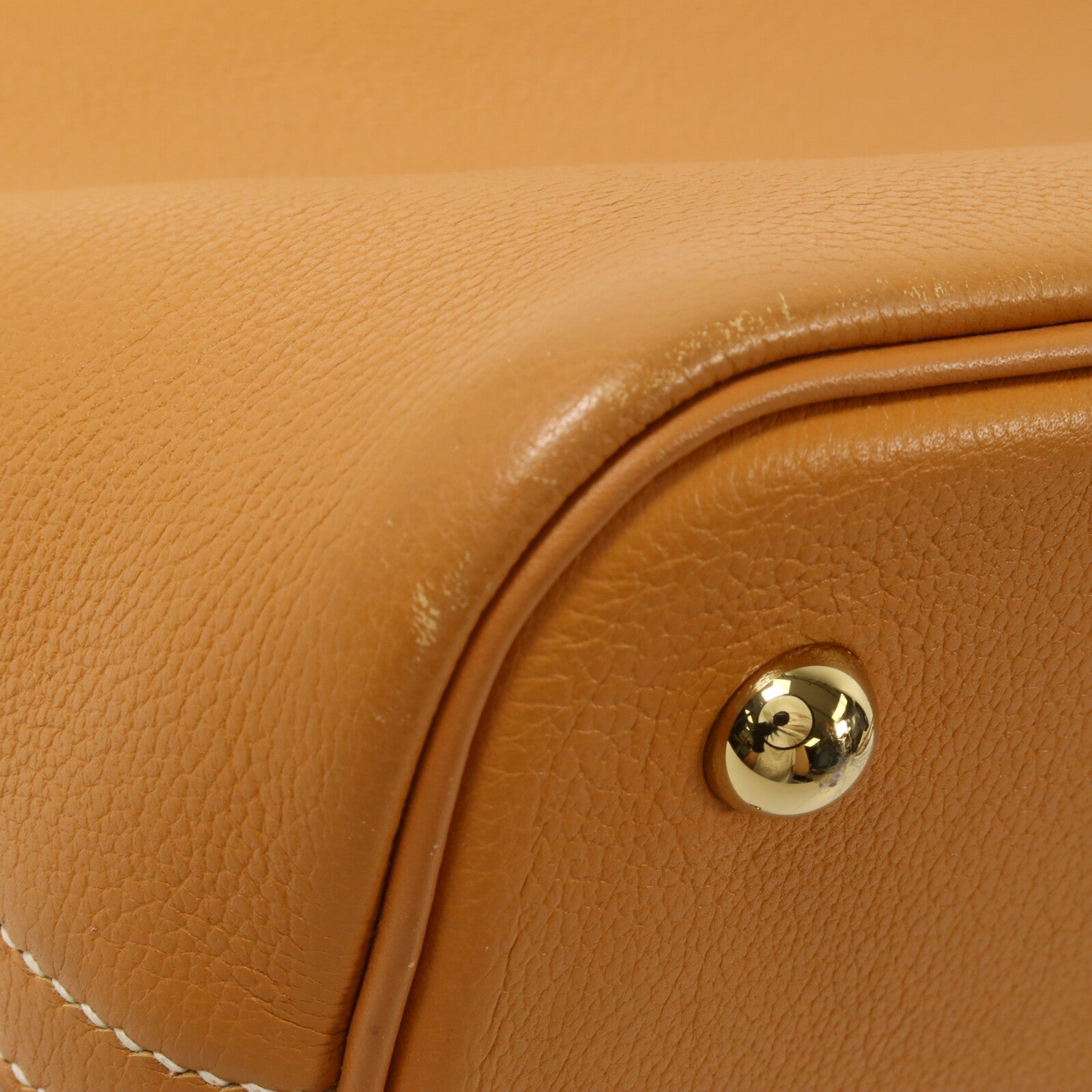 HERMES Novillo皮革Bolide 1923 30手挽肩背兩用袋Gold
