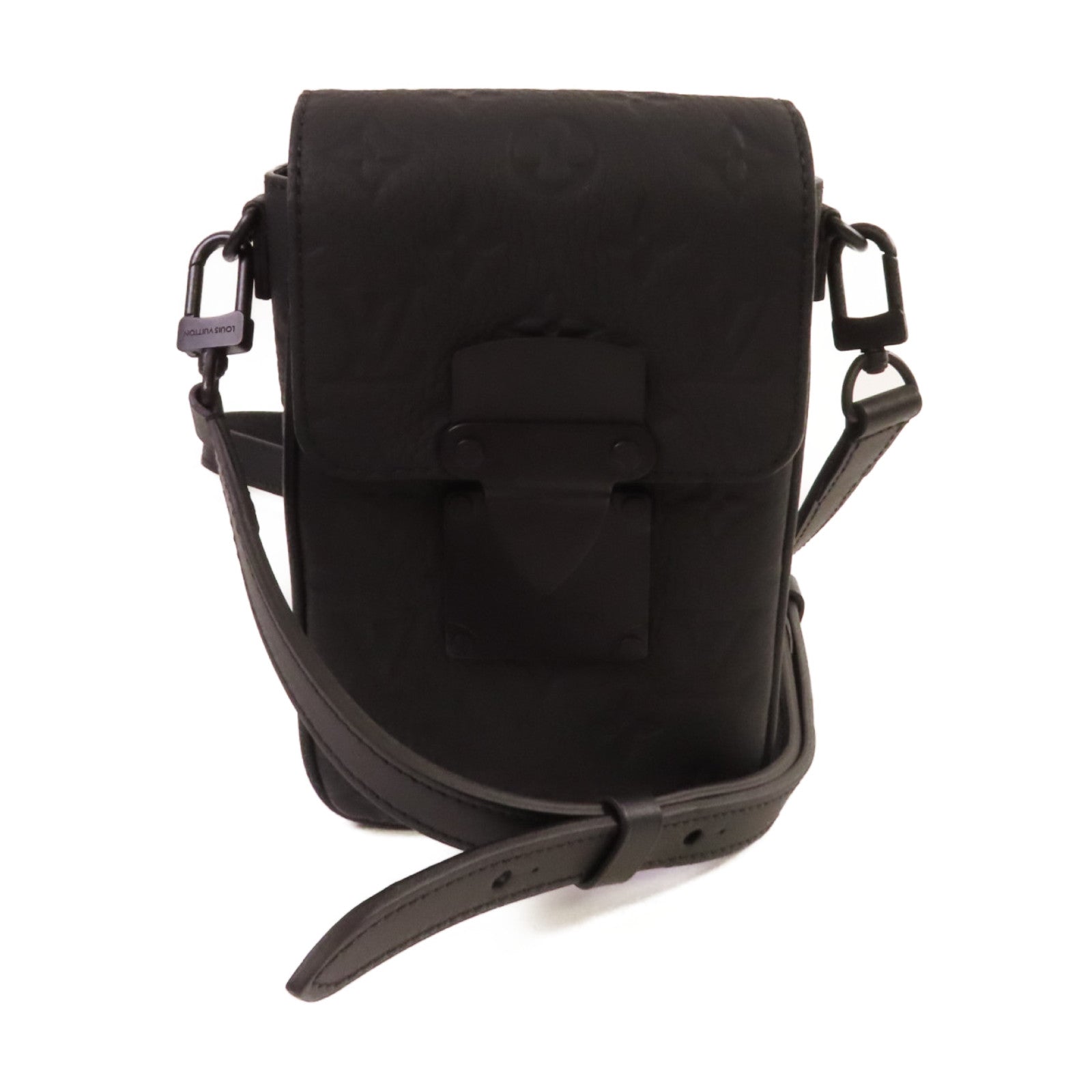 LOUIS VUITTON 【激減優惠】Taurillon Monogram S-Lock Vertical Wearable Wallet肩背袋黑色