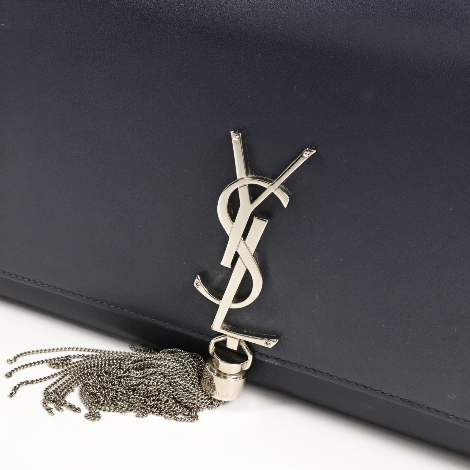 SAINT LAURENT 牛皮皮革Kate Tassel鏈帶肩背袋