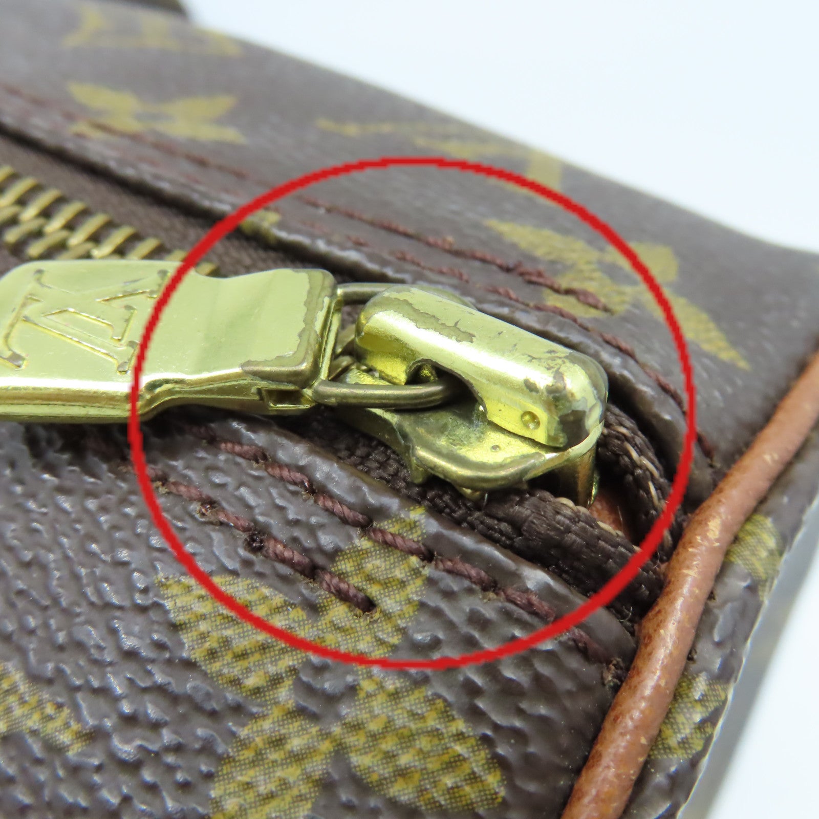 LOUIS VUITTON Monogram Papillon GM Old Model Handbag金扣手挽袋啡色