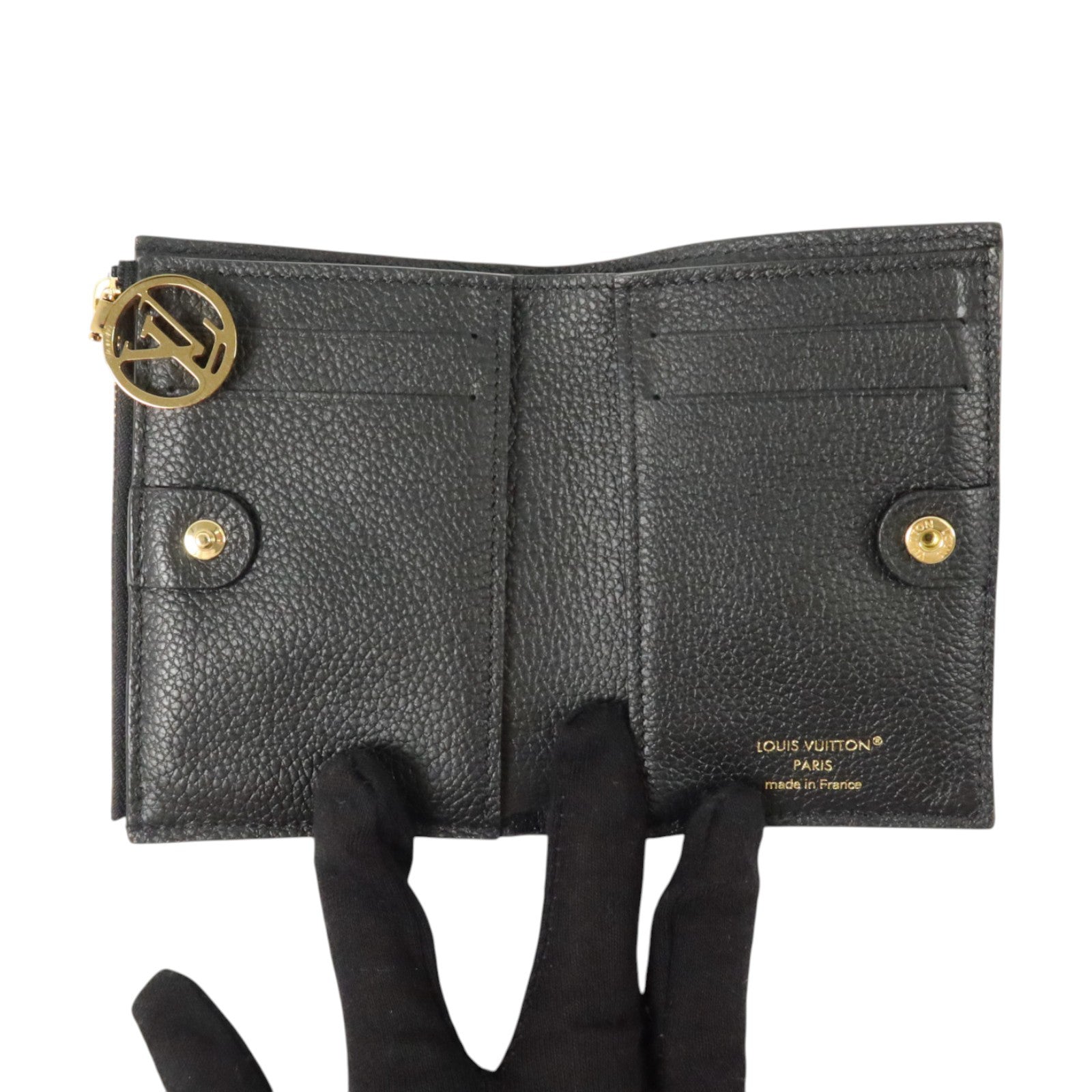 LOUIS VUITTON Monogram Empreinte Lisa金扣錢包