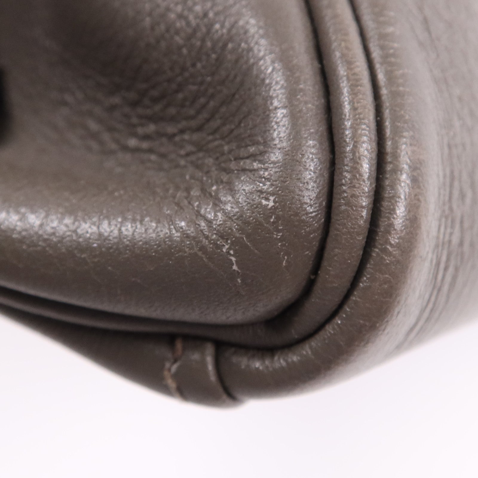 HERMES Evencolor皮革Kelly 32銀扣手挽肩背兩用袋Etain