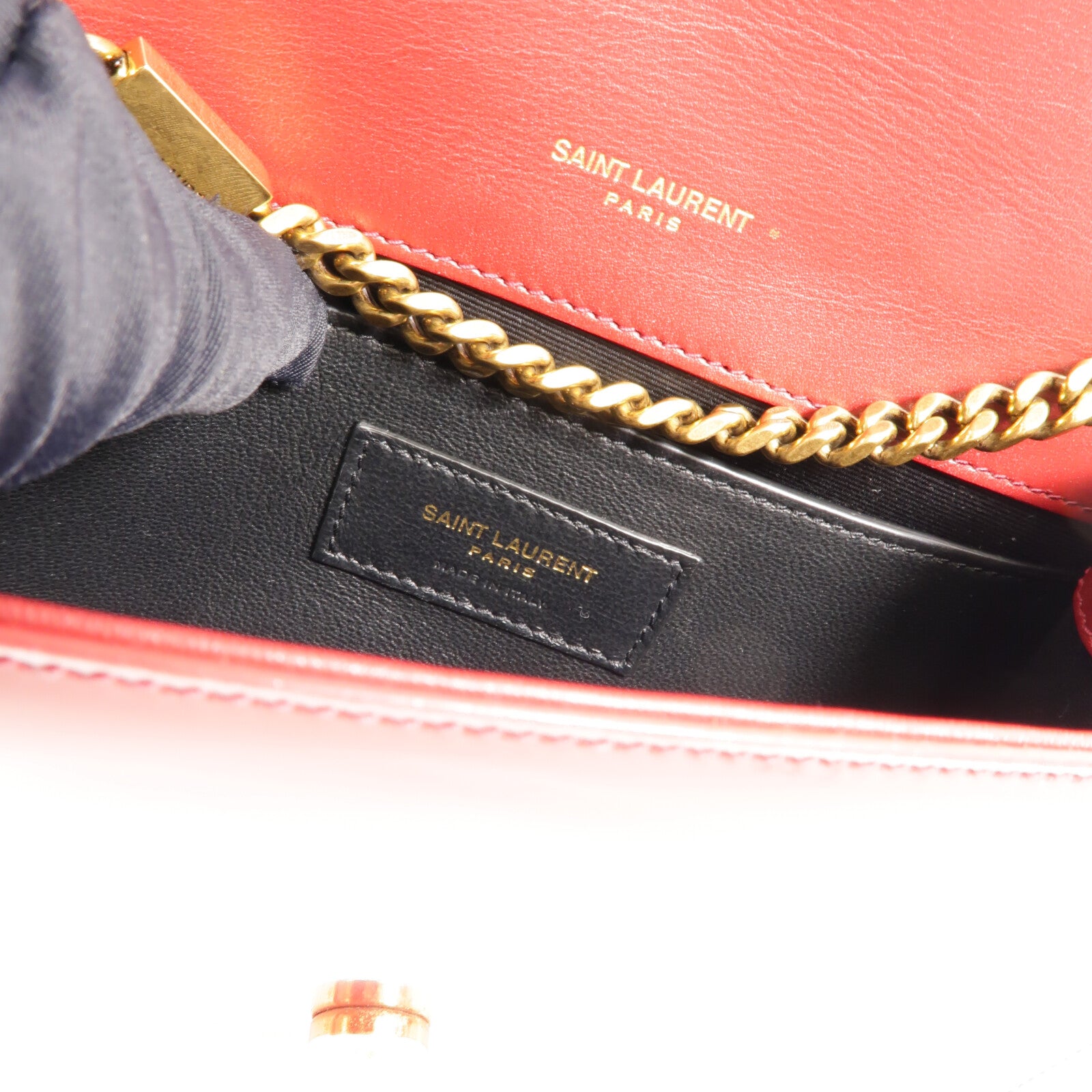 SAINT LAURENT 牛皮/羊皮皮革Small Kate鏈帶肩背袋