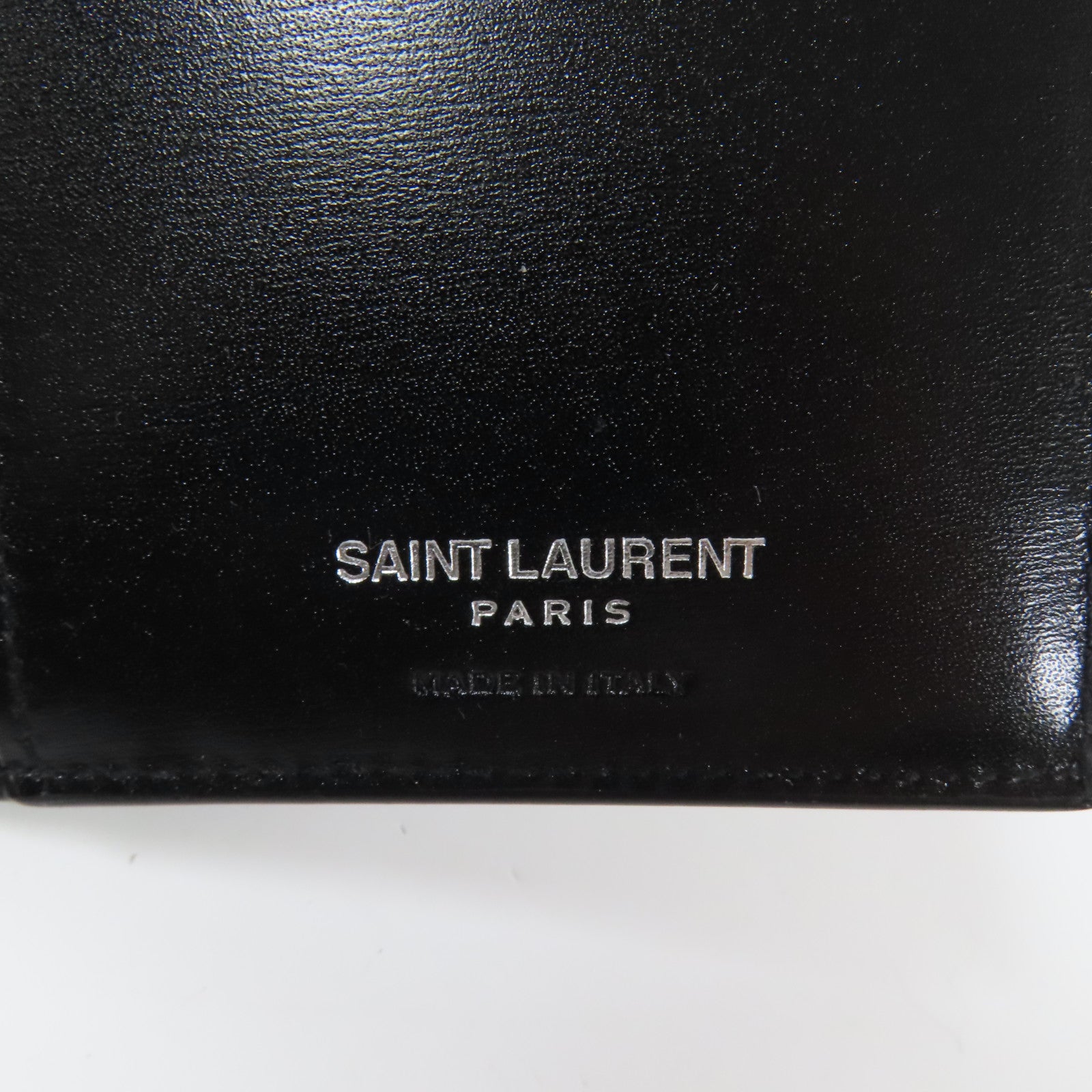 SAINT LAURENT 皮革Card Case銀扣卡片套