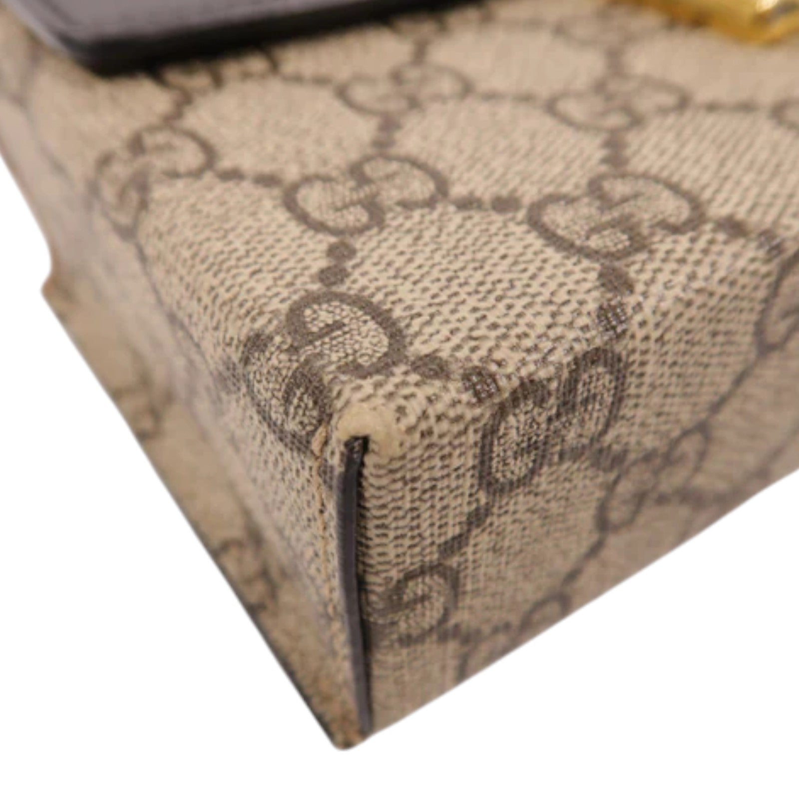 GUCCI 塗層帆布Padlock Mini金扣手挽肩背兩用袋