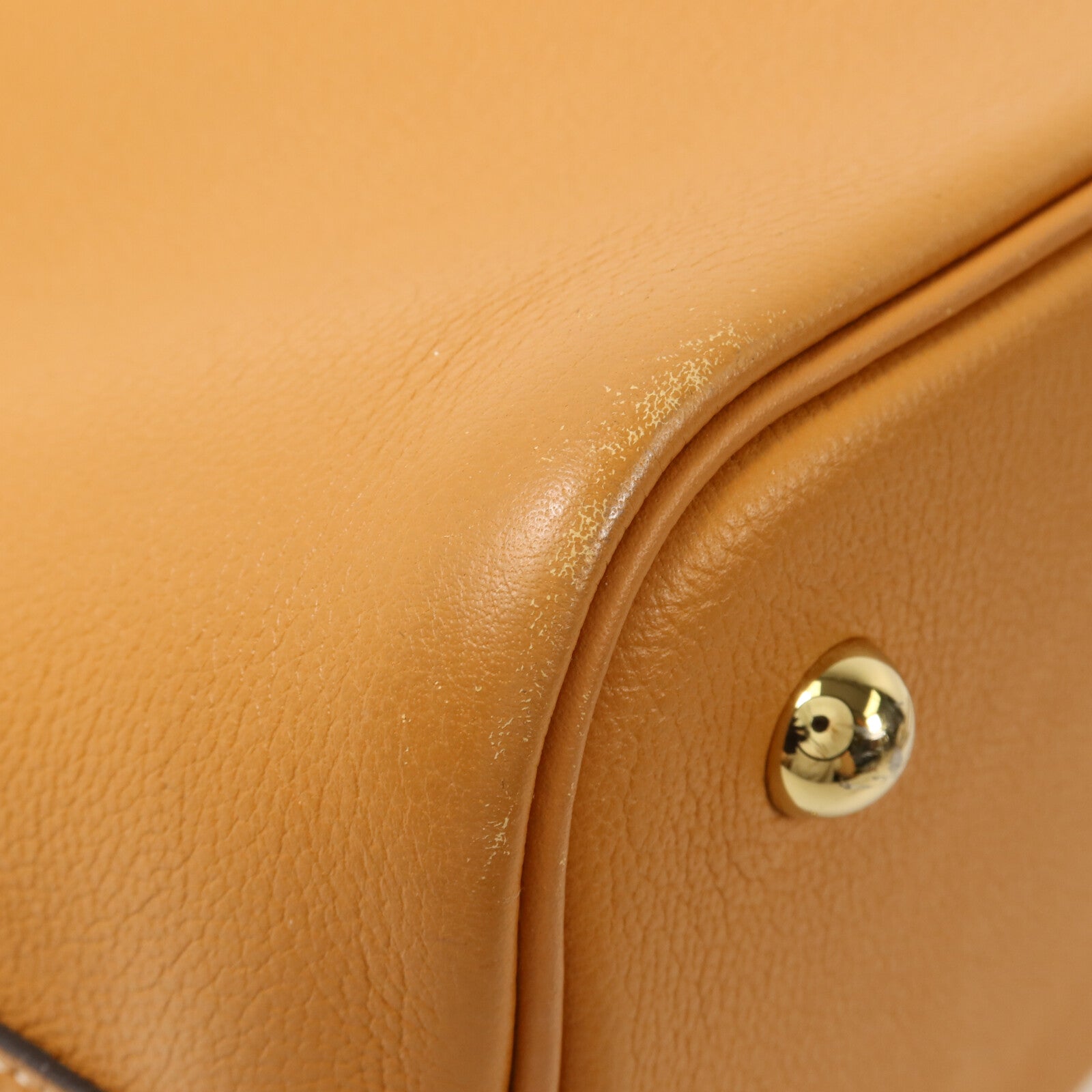 HERMES Novillo皮革Bolide 1923 30手挽肩背兩用袋Gold