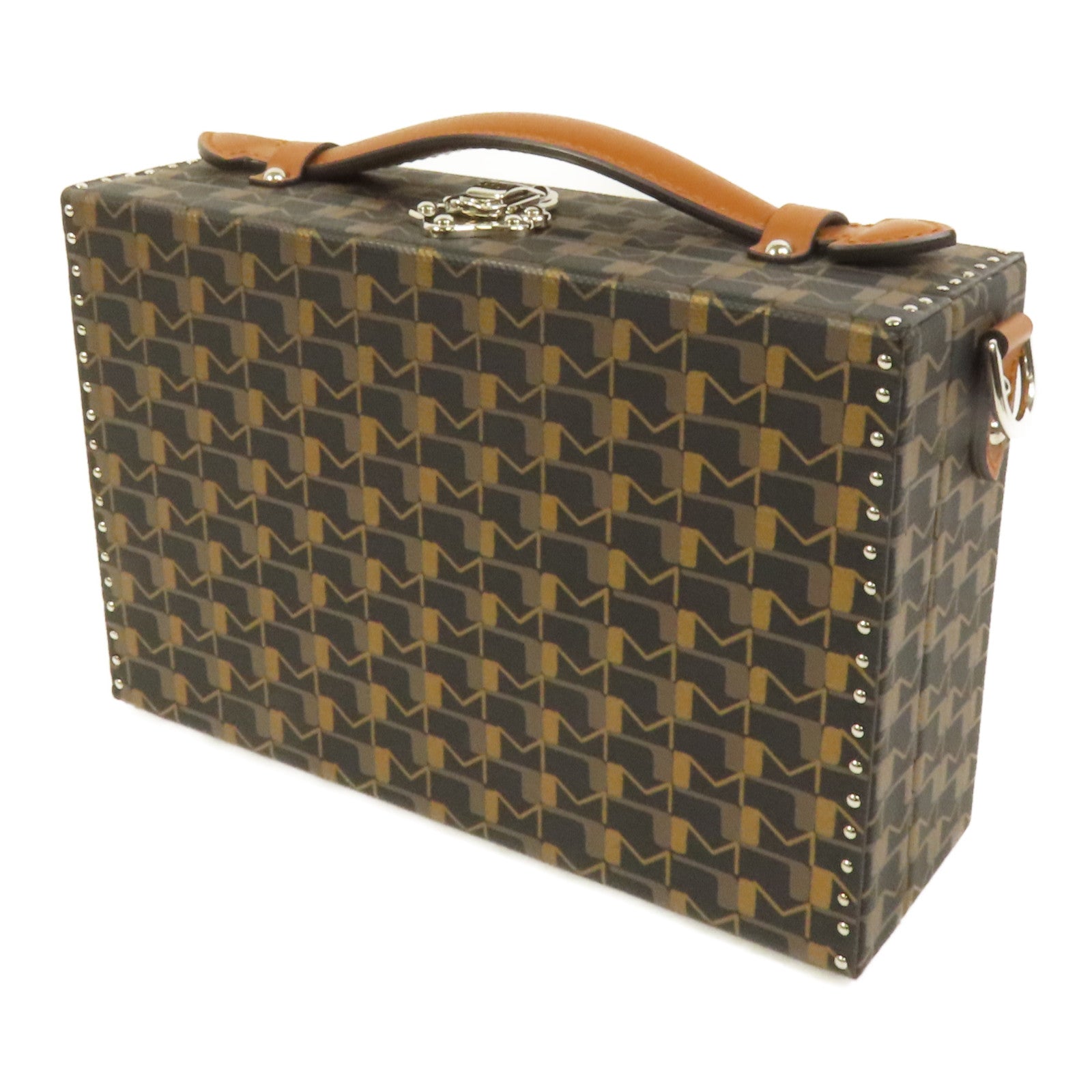 Moynat 塗層帆布Moynat Little Suitcase銀扣手挽肩背兩用袋