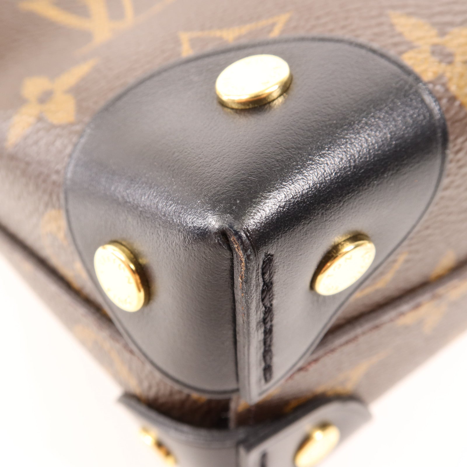 LOUIS VUITTON Monogram Petite Malle Souple金扣手挽肩背兩用袋