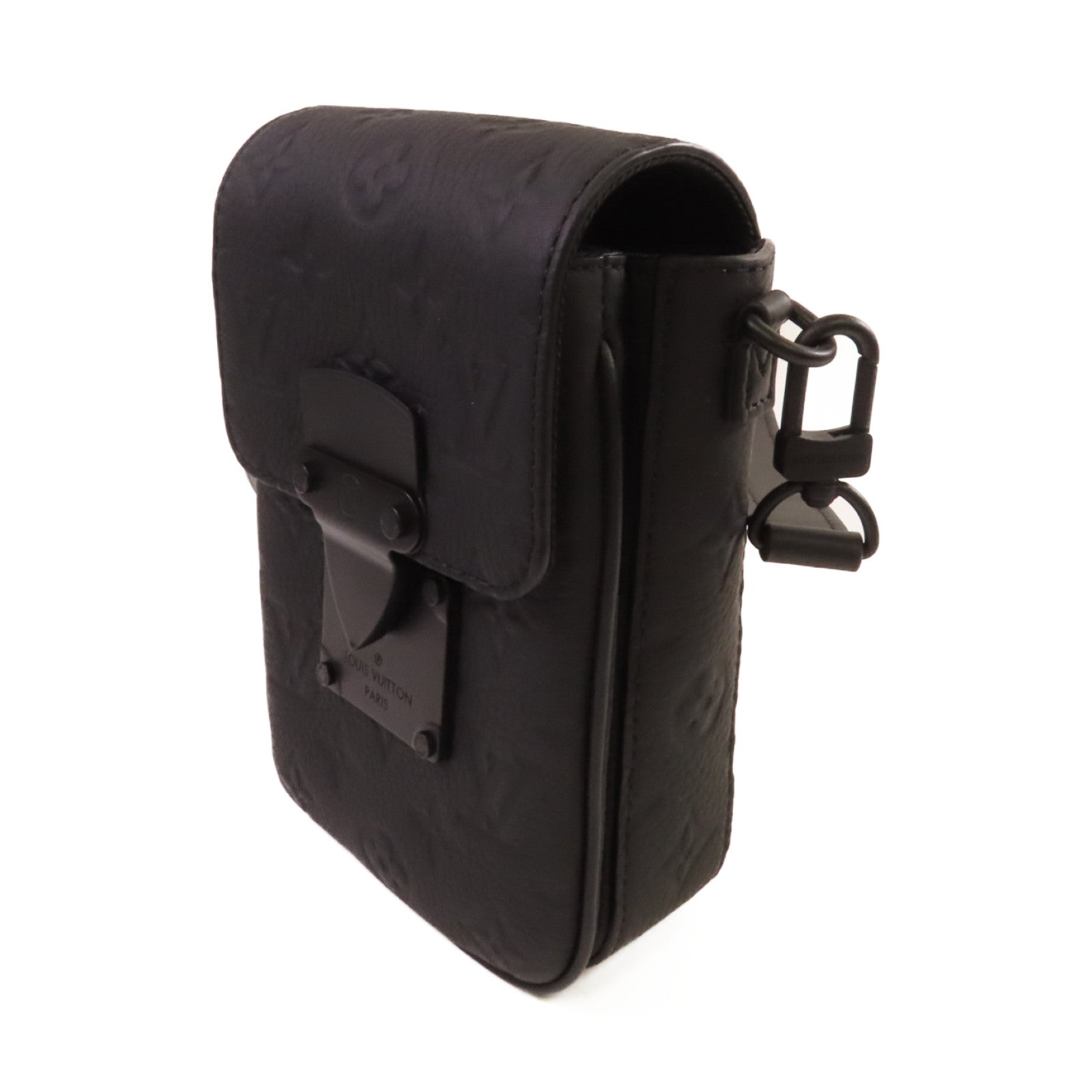 LOUIS VUITTON 【激減優惠】Taurillon Monogram S-Lock Vertical Wearable Wallet肩背袋黑色