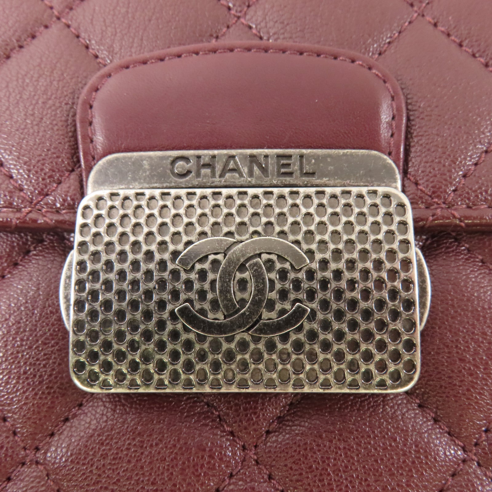 CHANEL 牛皮皮革University Chain Shoulder鏈帶手挽肩背兩用袋