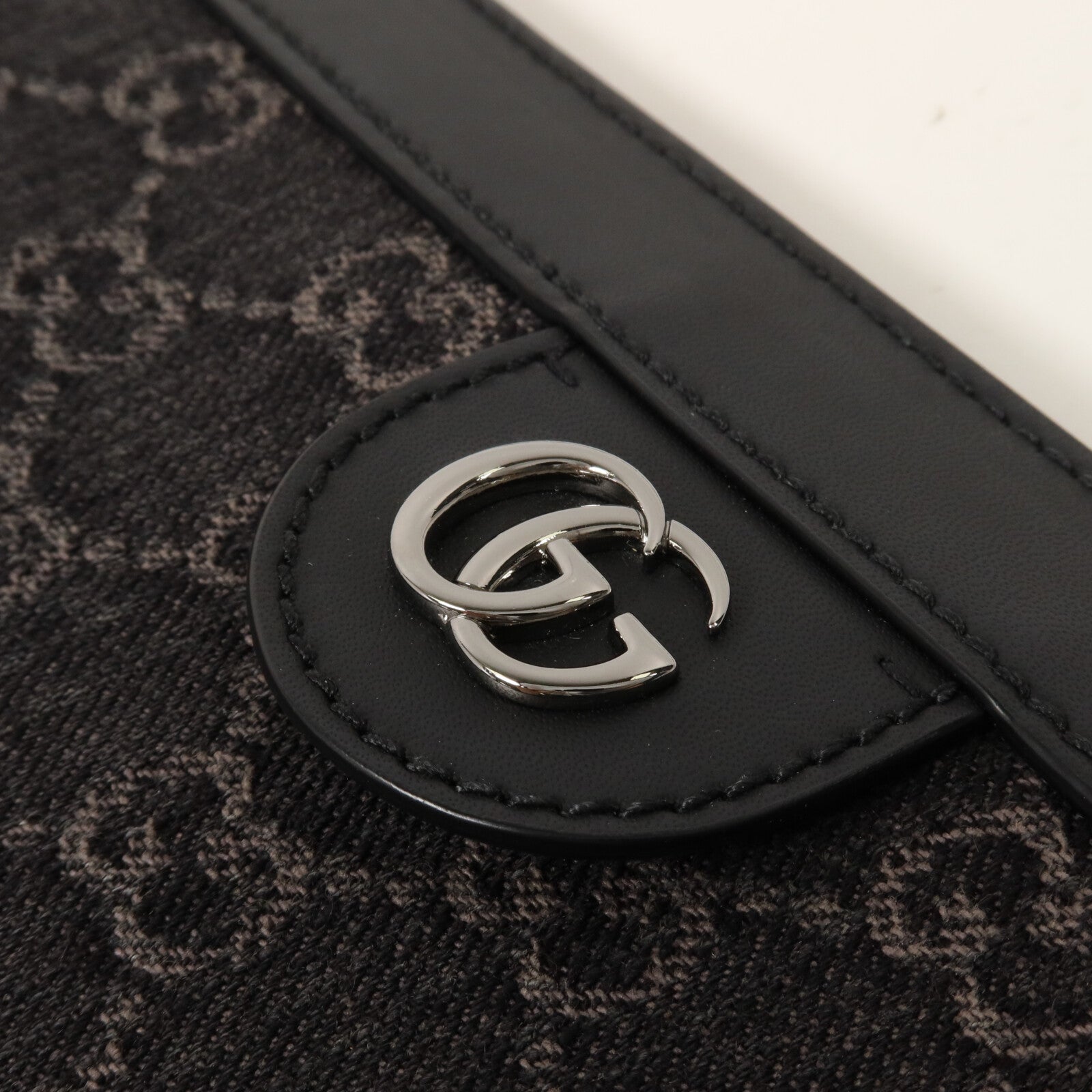 GUCCI 牛仔布Ophidia GG Small鏈帶肩背袋