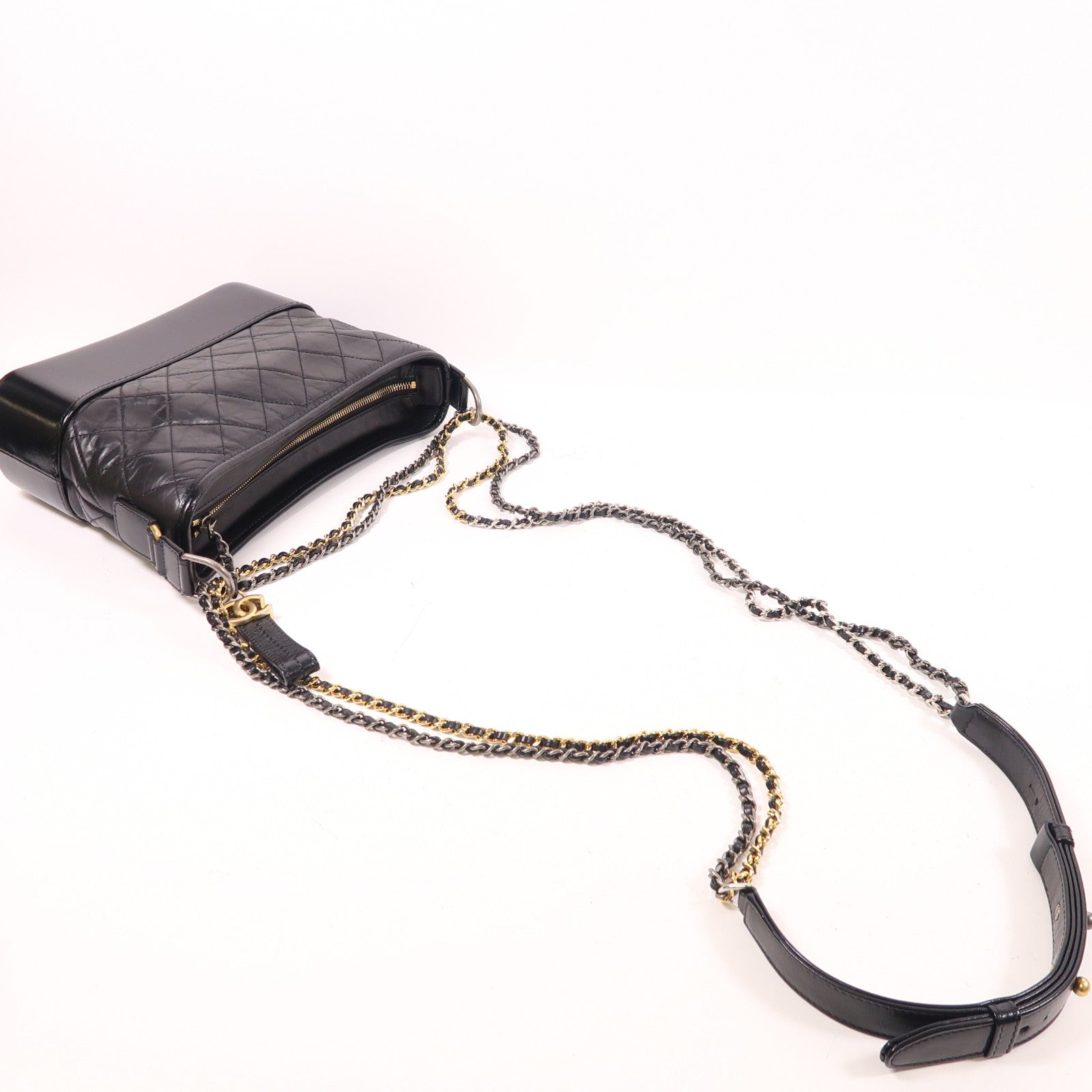 CHANEL 牛皮皮革Gabrielle鏈帶肩背袋