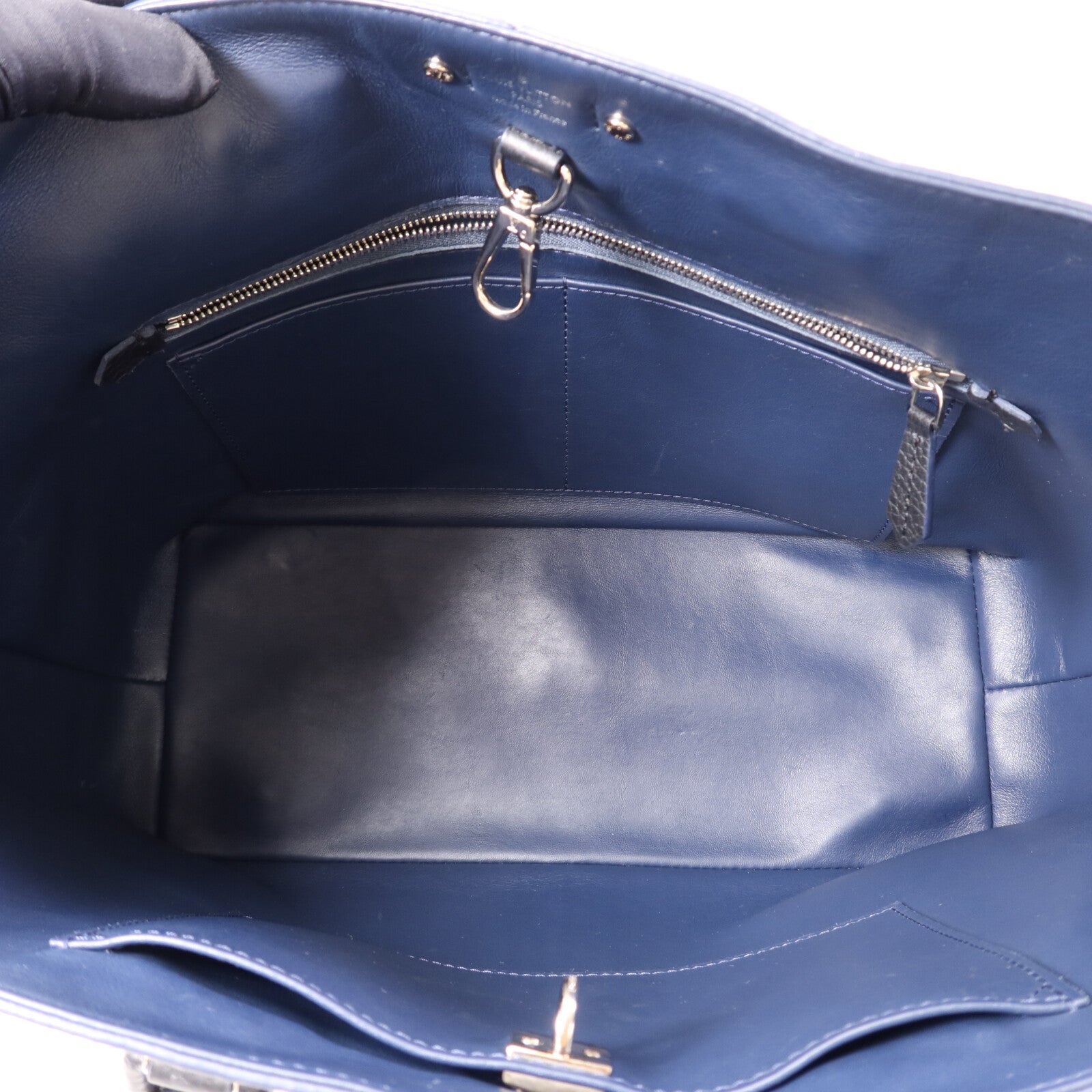LOUIS VUITTON Taurillon Pernelle銀扣手挽肩背兩用袋