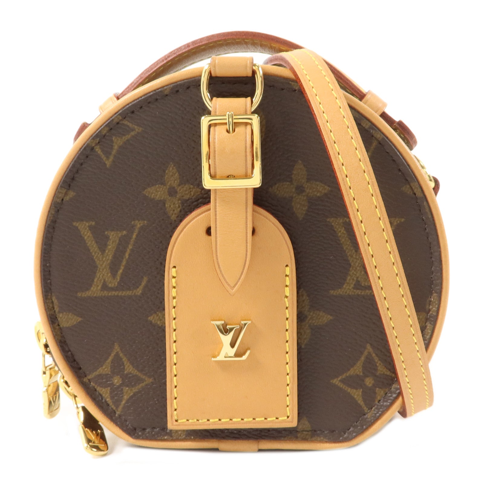 LOUIS VUITTON Monogram Mini Boite Chapeau金扣手挽肩背兩用袋