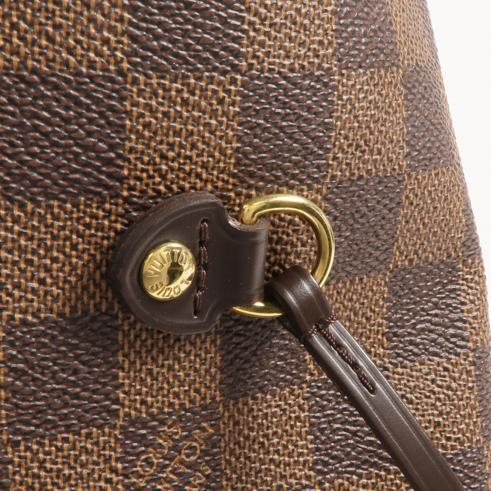 LOUIS VUITTON Damier Neverfull MM金扣肩背袋/手挽袋