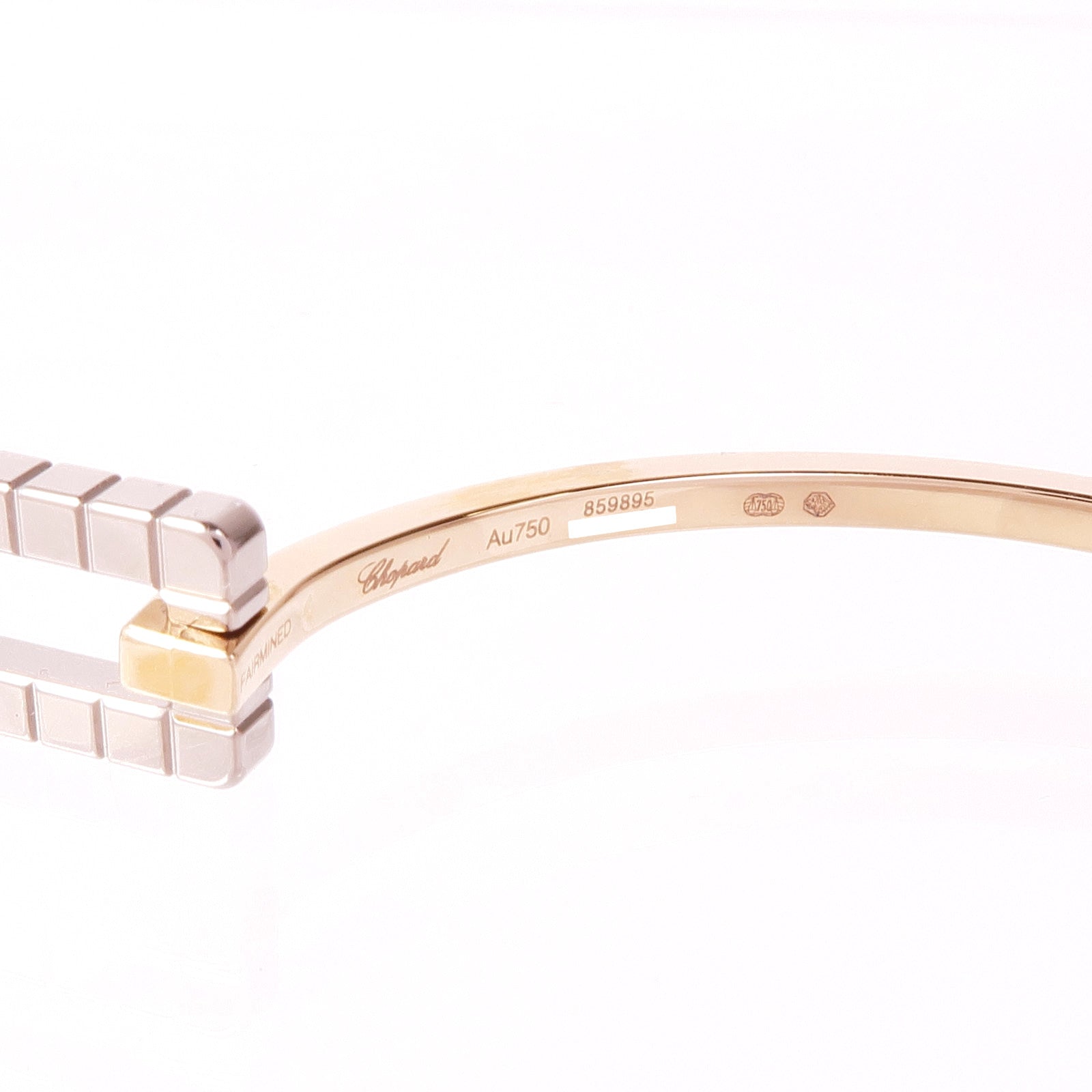 Chopard 18K玫瑰金/白金Ice Cube Bracelet S手鐲