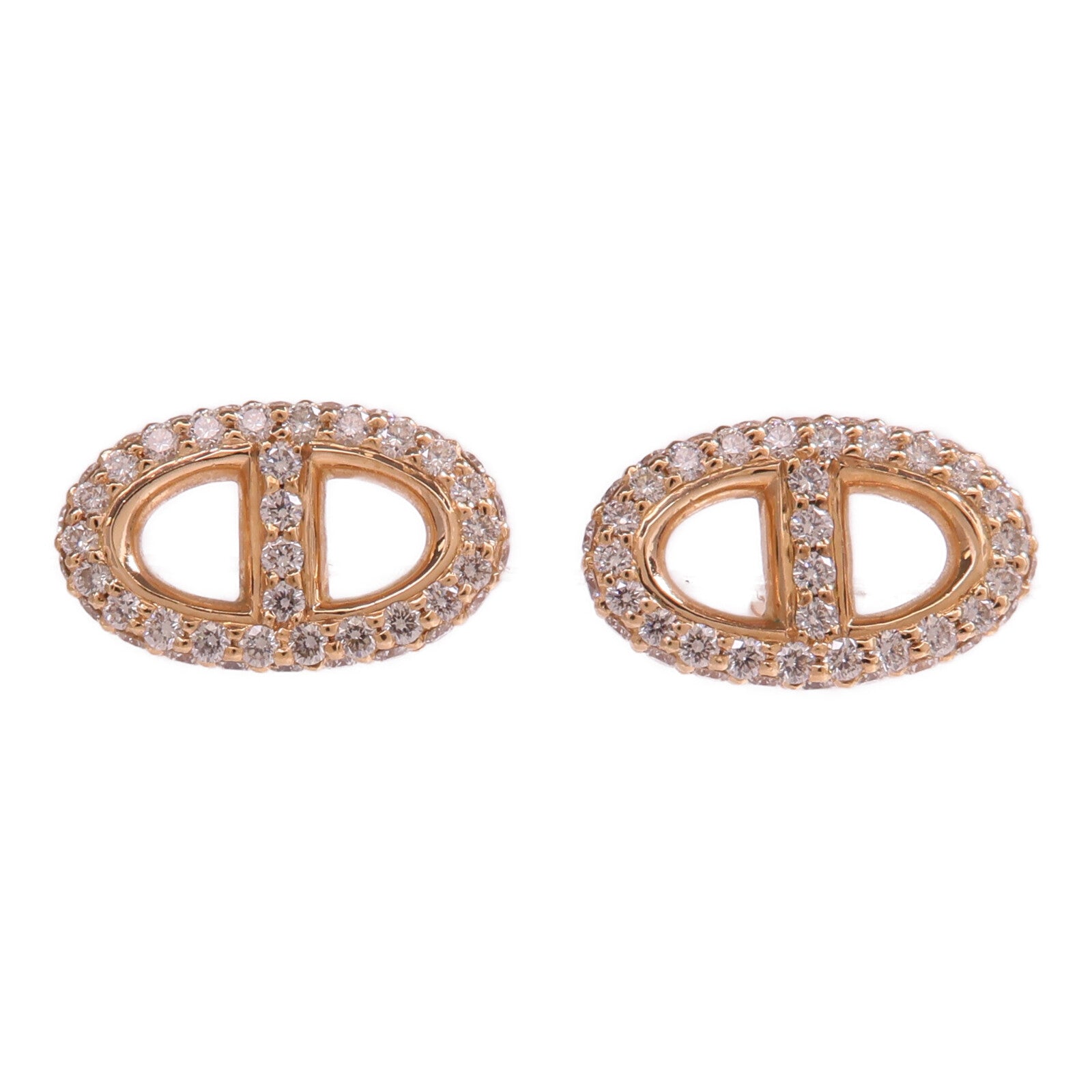 HERMES 18K玫瑰金Farandole Diamond Earrings鑽石耳環