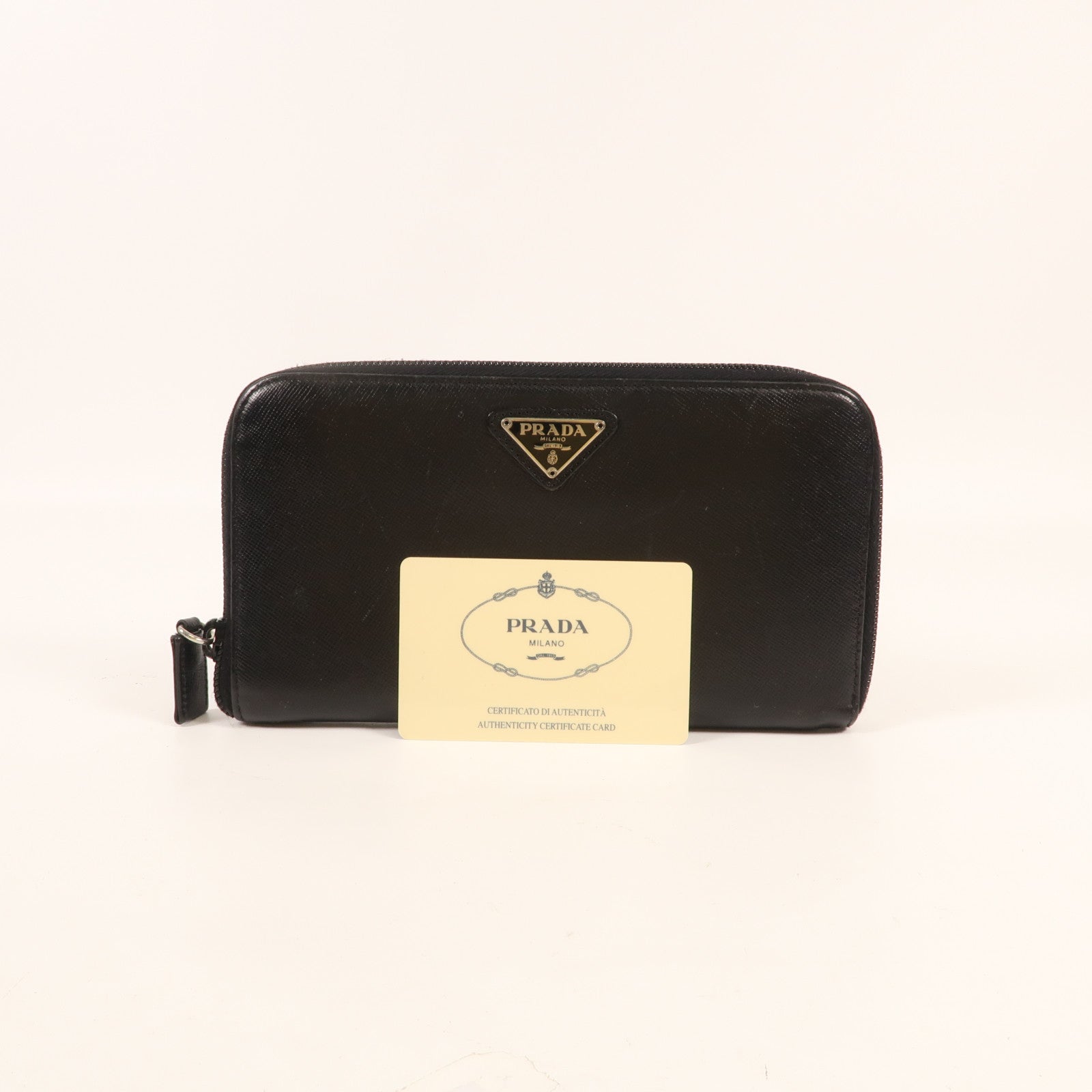 PRADA 牛皮皮革Long Wallet銀扣長錢包