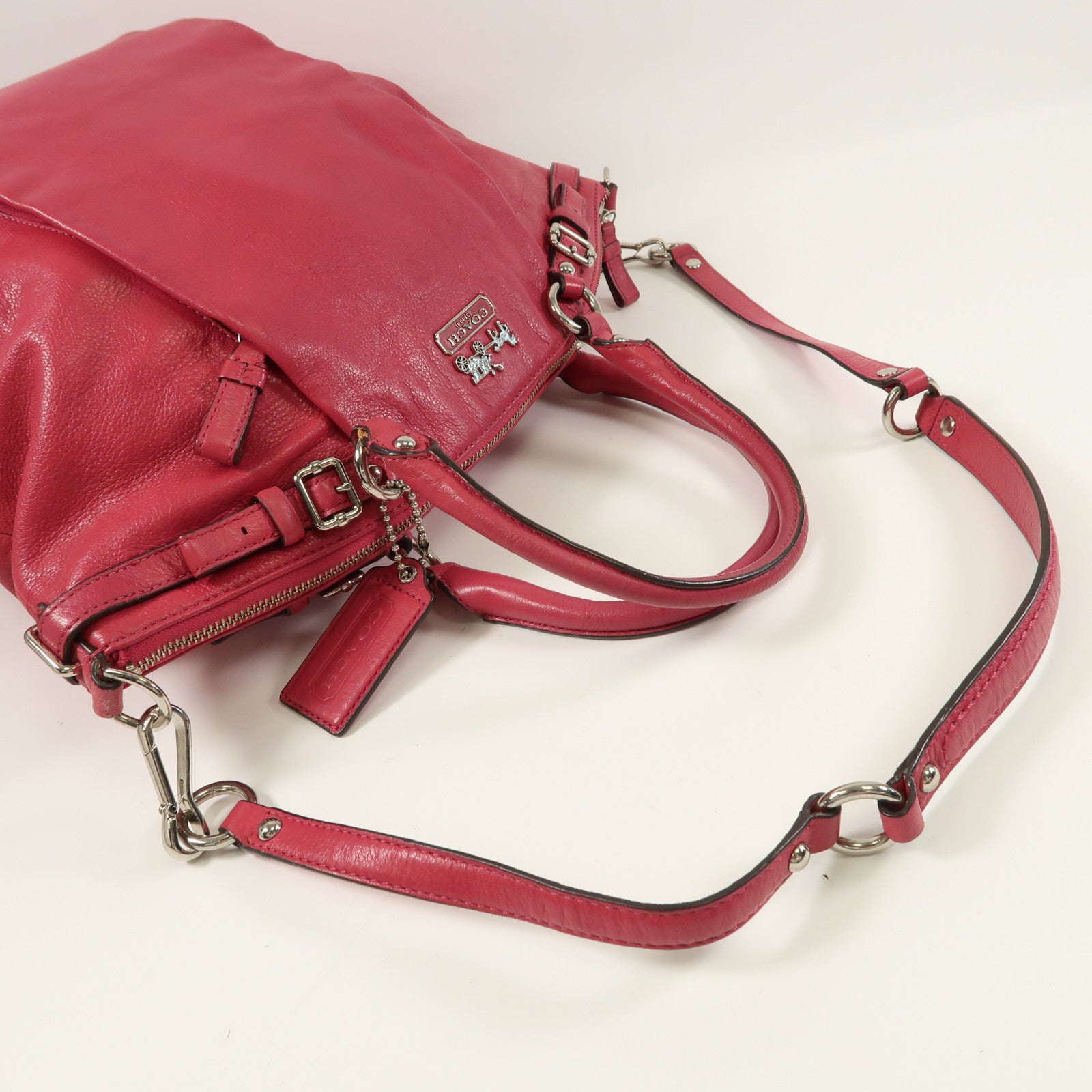 COACH 牛皮皮革2 Way Shoulder手挽肩背兩用袋