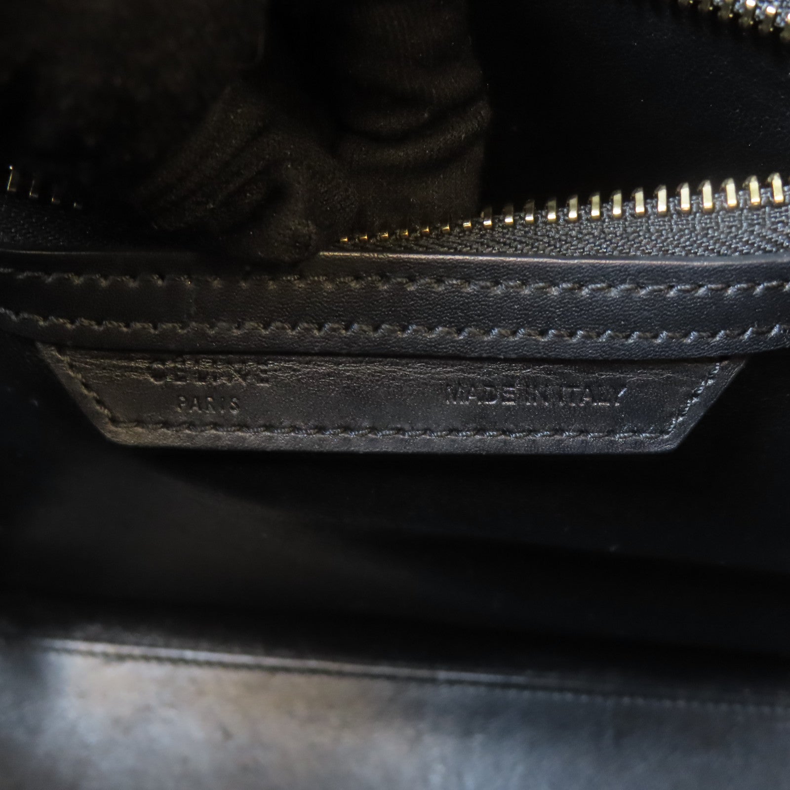 CELINE (PRICE DOWN) GHW Luggage Tote Bag Handbag V-CA-5515 Calfskin Leather Black White