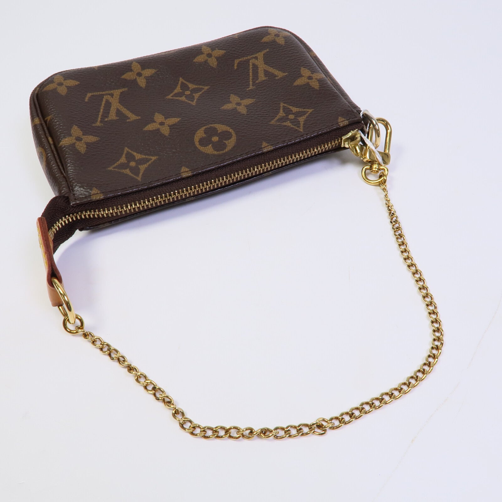 LOUIS VUITTON Monogram Mini Pochette Accessoires鏈帶手挽袋
