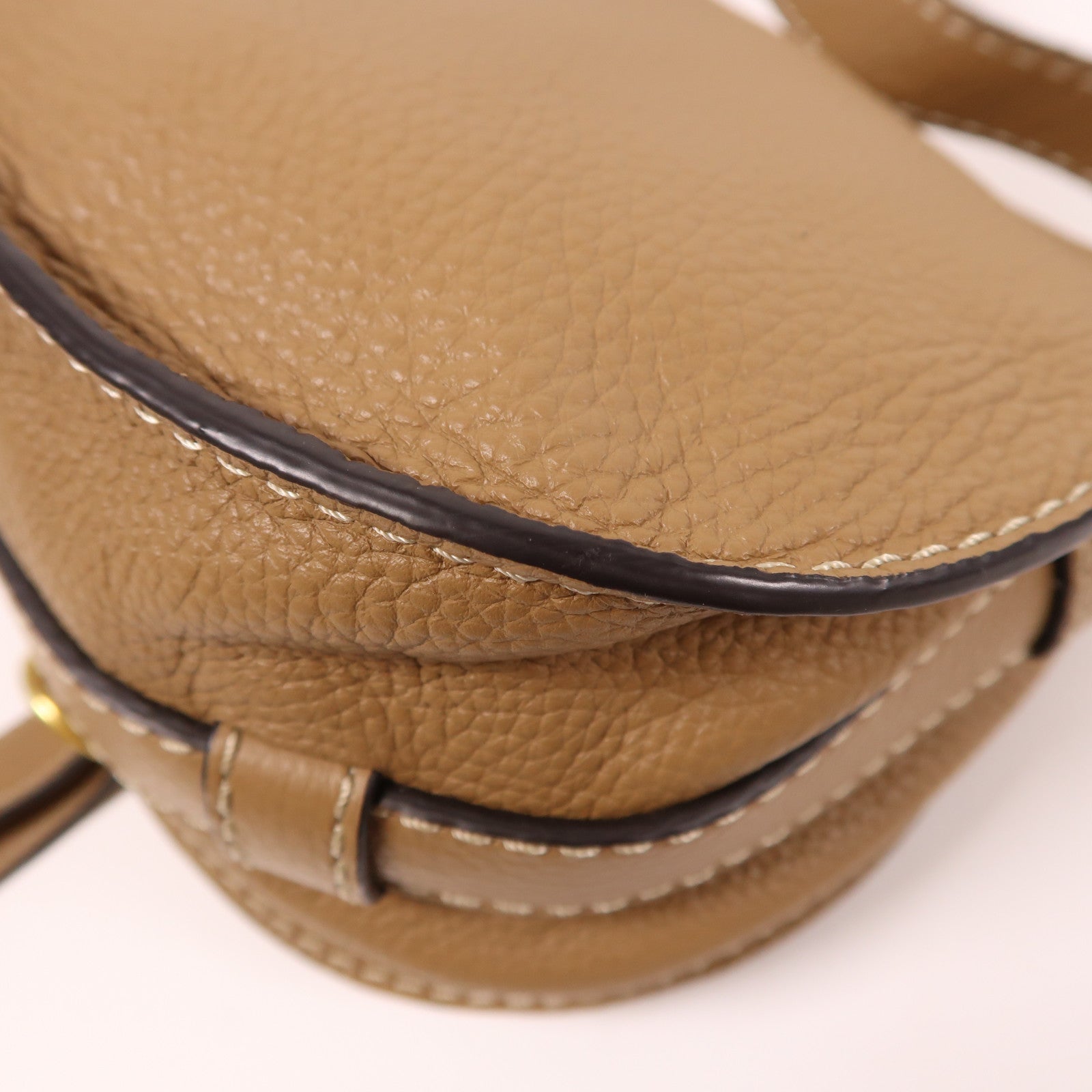 Chloe 牛皮皮革Small Marcie金扣肩背袋啡色