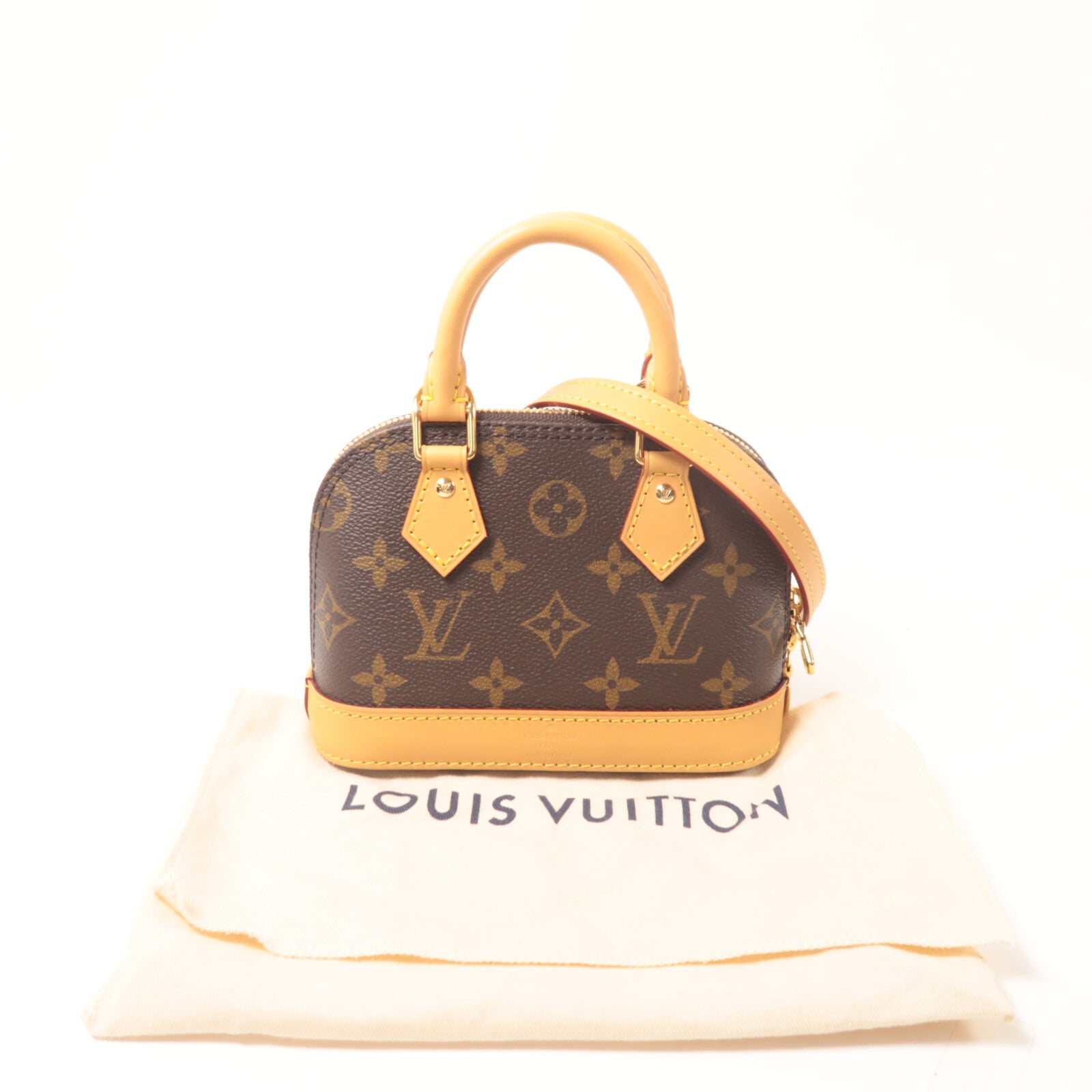 LOUIS VUITTON Monogram Nano Alma手挽肩背兩用袋