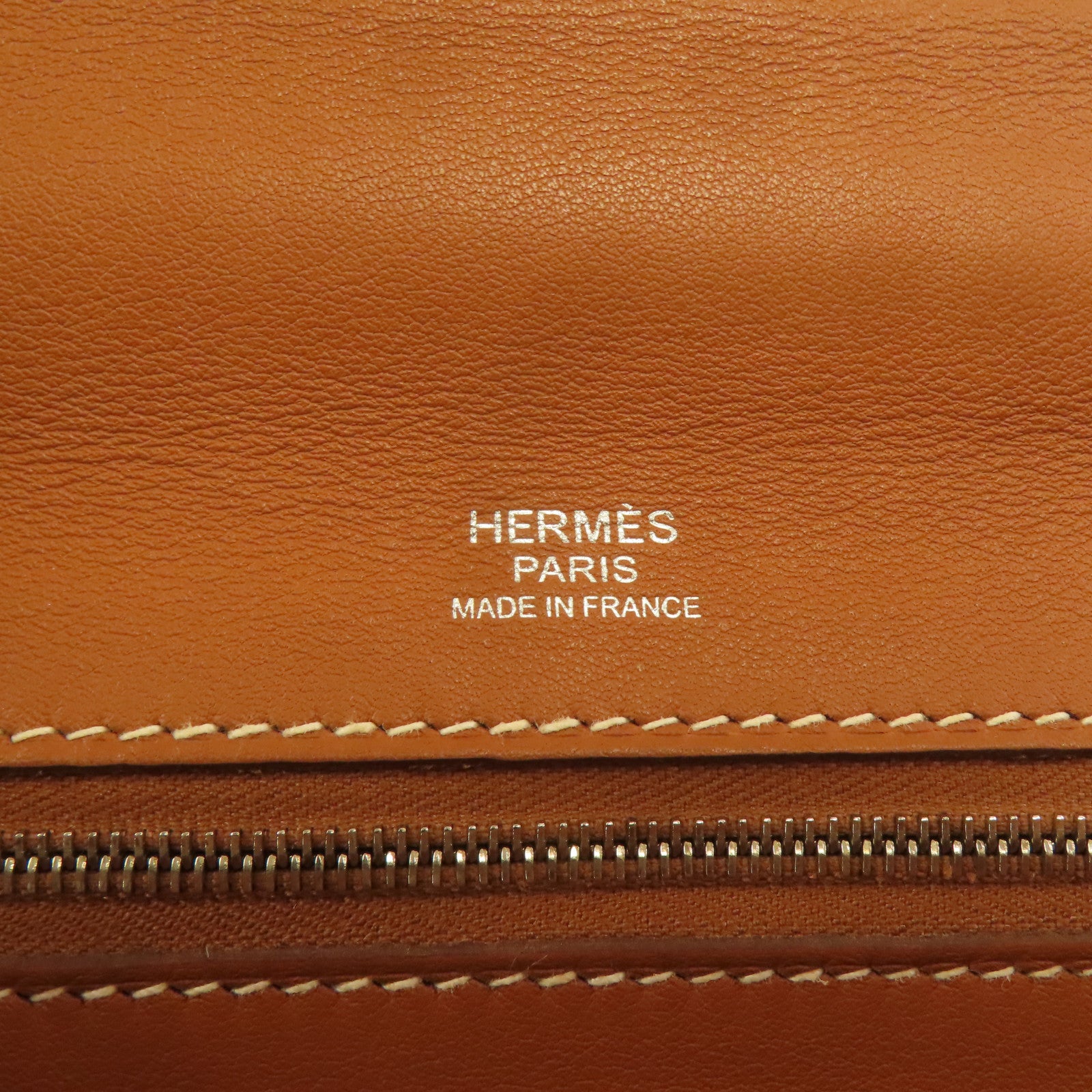 HERMES Barenia皮革24/24銀扣手挽肩背兩用袋啡色