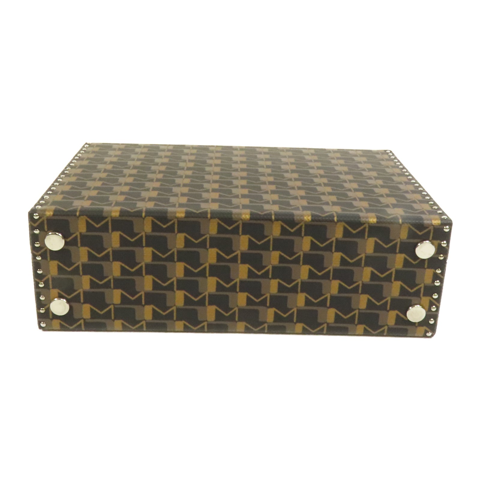 Moynat 塗層帆布Moynat Little Suitcase銀扣手挽肩背兩用袋