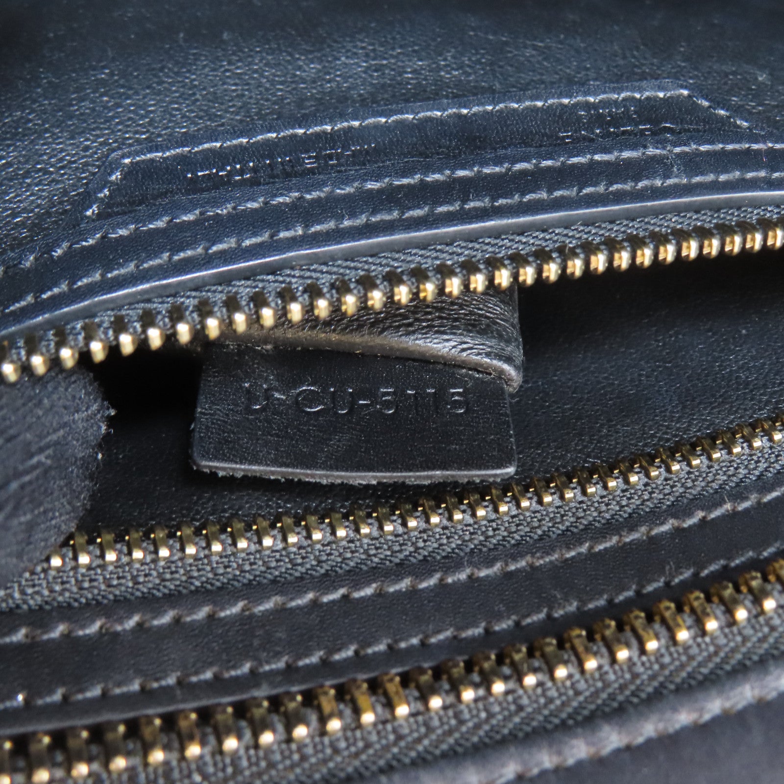 CELINE (PRICE DOWN) GHW Luggage Tote Bag Handbag V-CA-5515 Calfskin Leather Black White