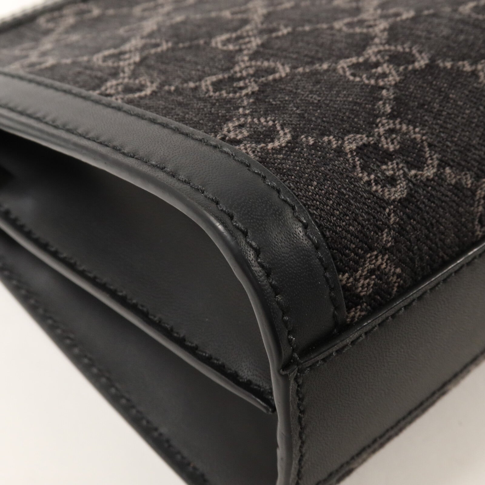 GUCCI 牛仔布Ophidia GG Small鏈帶肩背袋